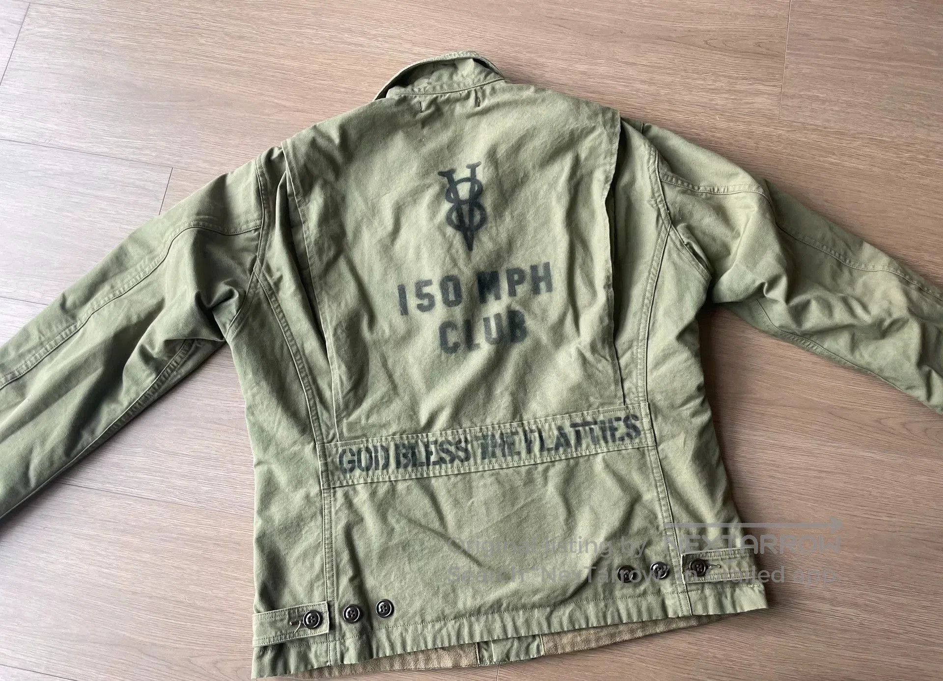 Freewheelers Freewheelers V8 150 MPH CLUB Military Jacket. Size US M / EU 48-50 / 2 - 4 Thumbnail
