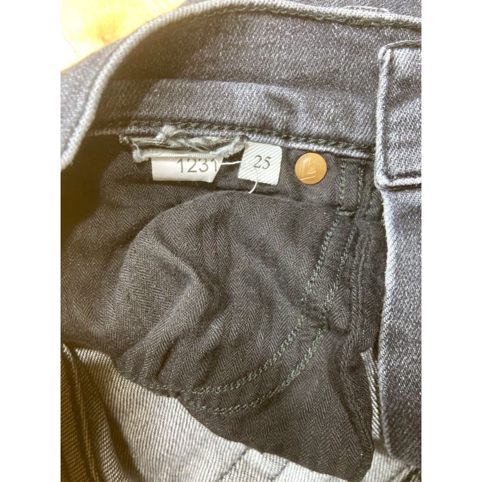 7 For All Mankind VINTAGE 7 For All Mankind Josefina Jeans Womens Slim Skinny Black 25 Denim Dark Casual Size 42" / US 20 - 3 Thumbnail
