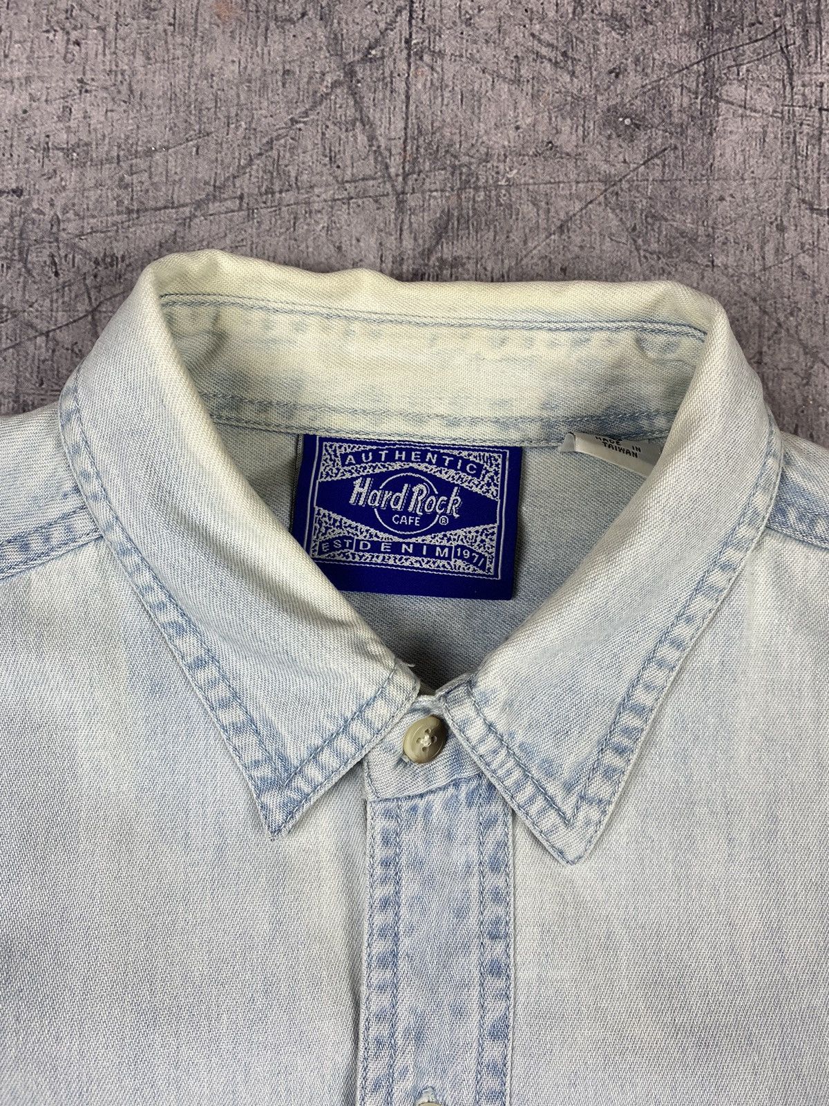 Hard Rock Cafe Vintage Hard Rock Cafe New York Denim Button Up Shirt Size US S / EU 44-46 / 1 - 8 Thumbnail