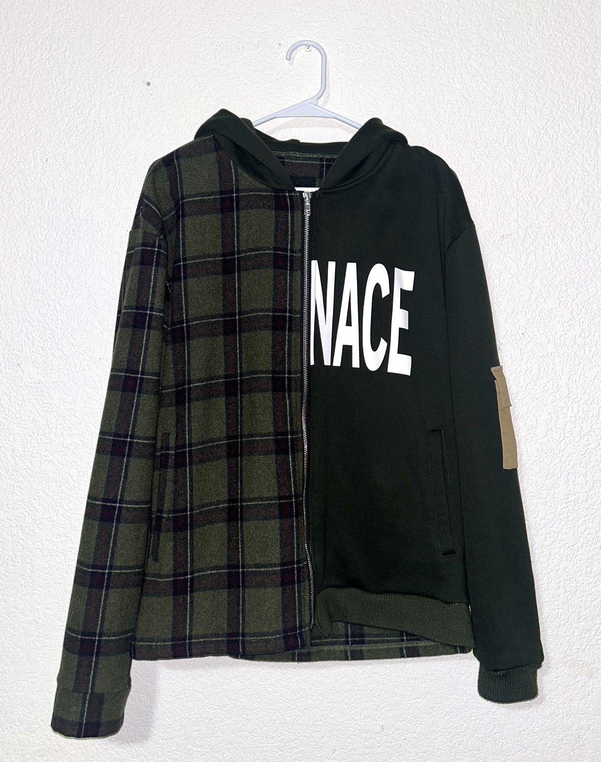 Menace MENACE Split Wool Plaid Hoodie Size US S / EU 44-46 / 1 - 1 Thumbnail