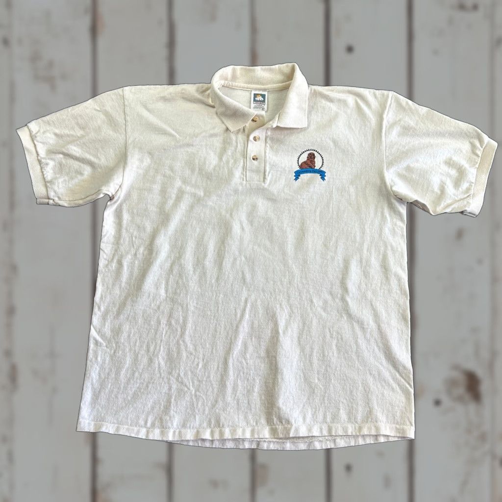 Vintage VINTAGE Groundhog Day 1997 Punxsutawney Phil Polo Shirt Beige XL 90s Made in USA Size US XL / EU 56 / 4 - 1 Thumbnail