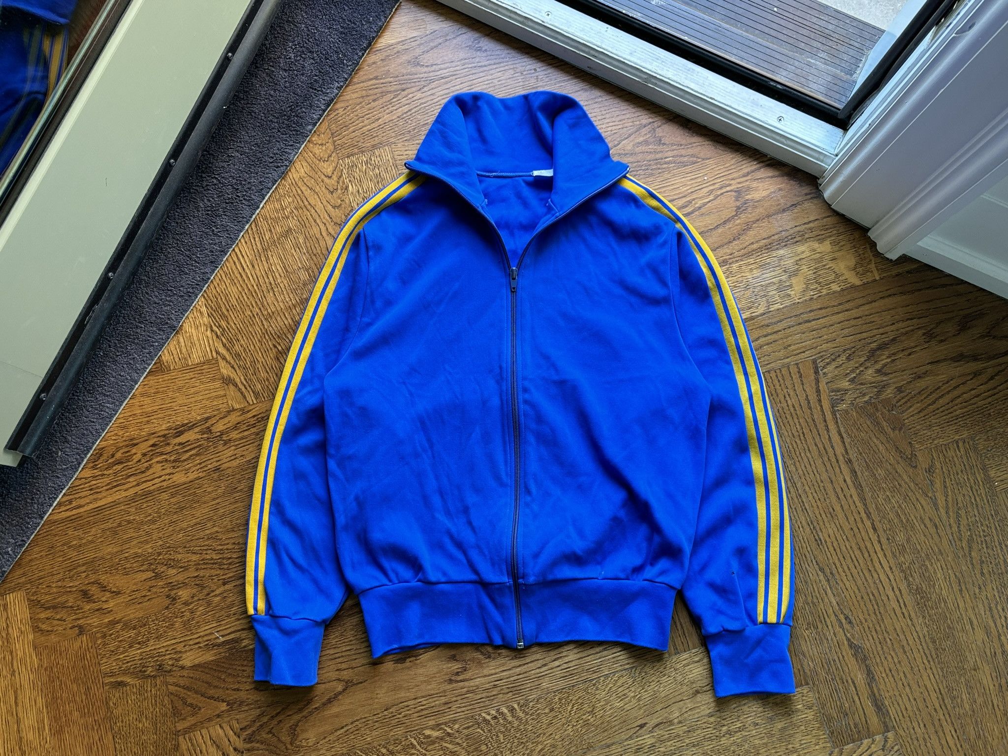 Adidas × Vintage 1980s Adidas Track Jacket Vintage Running No Trefoil 80s 70 Size US S / EU 44-46 / 1 - 11 Thumbnail
