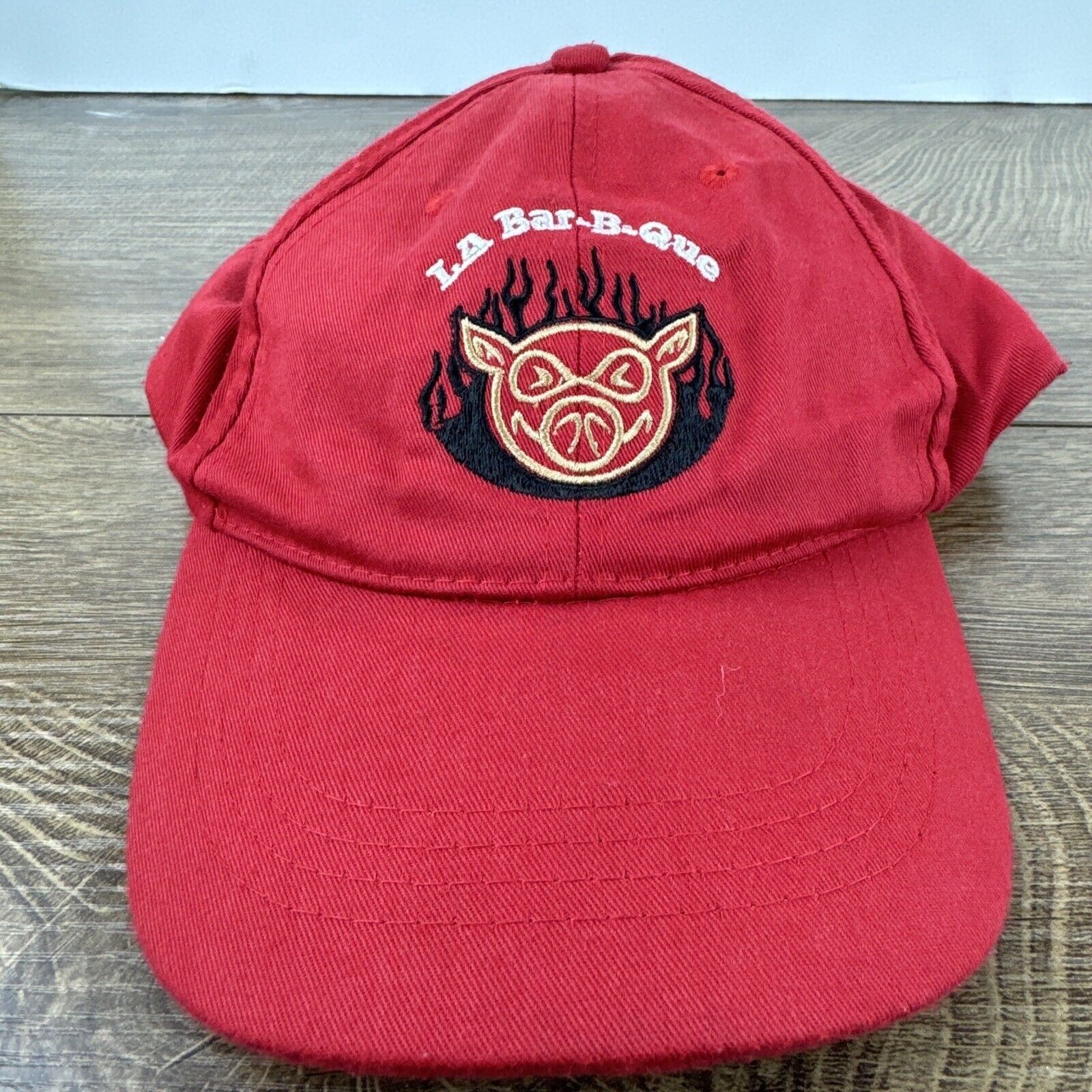 Other LA Bar-B-QUE Hat LA BBQ Hat Red Hat Adjustable Adult Size Ha Size ONE SIZE - 5 Thumbnail