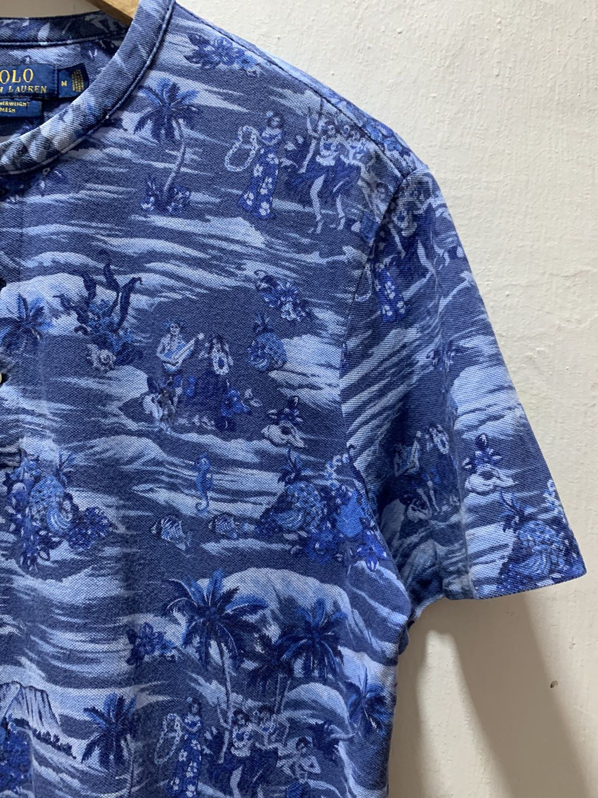 Polo Ralph Lauren Polo Ralph Lauren Hawaiian Short Sleeve Shirt Mens M Blue Size US M / EU 48-50 / 2 - 2 Thumbnail