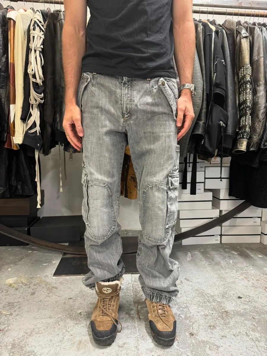 Dolce & Gabbana AW2004 Dolce & Gabbana Grey Cargo Double Knee Denim Jeans Size US 33 - 1 Thumbnail