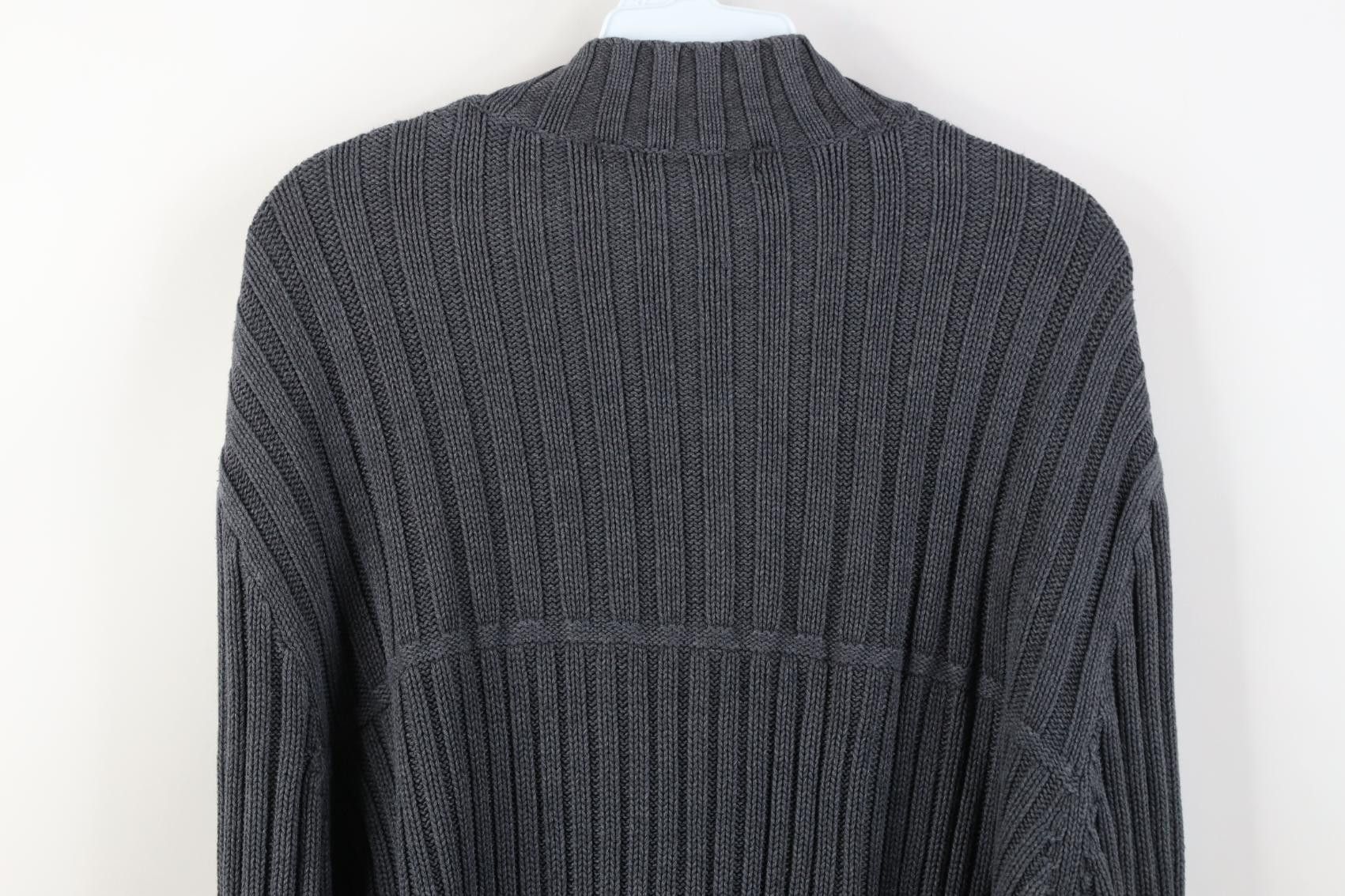 Vintage Vintage 90s Y2K Streetwear Ribbed Knit Mock Neck Sweater Size US M / EU 48-50 / 2 - 9 Thumbnail