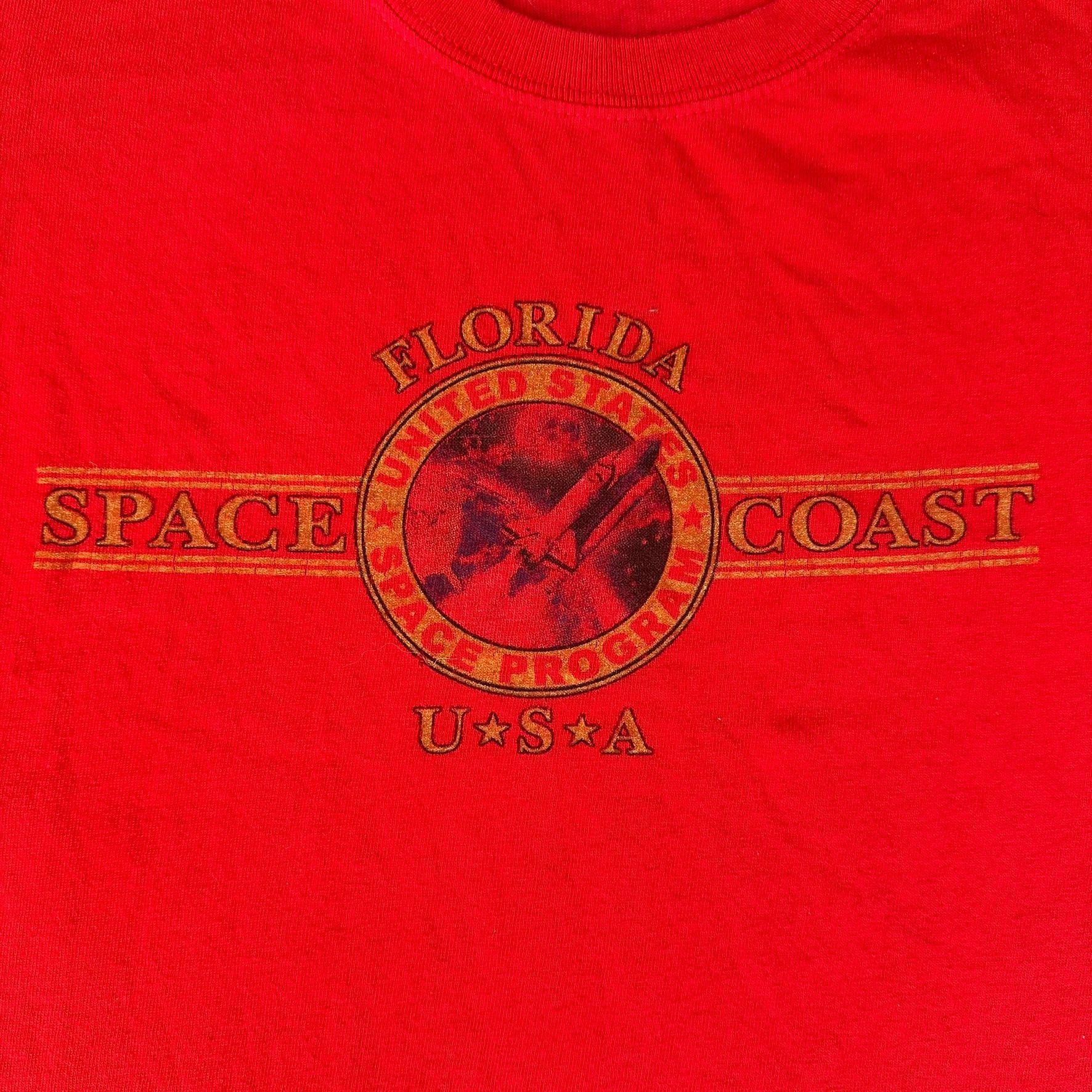Gildan Vintage Y2K Space Coast Florida T-Shirt Canaveral NASA Red S Size US S / EU 44-46 / 1 - 2 Thumbnail