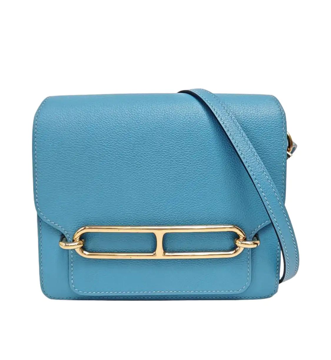 Hermes Hermes Roulis 18 Bleu du Nord Evercolor cowhide leather Roulis shoulder bag cros Size ONE SIZE - 1 Thumbnail