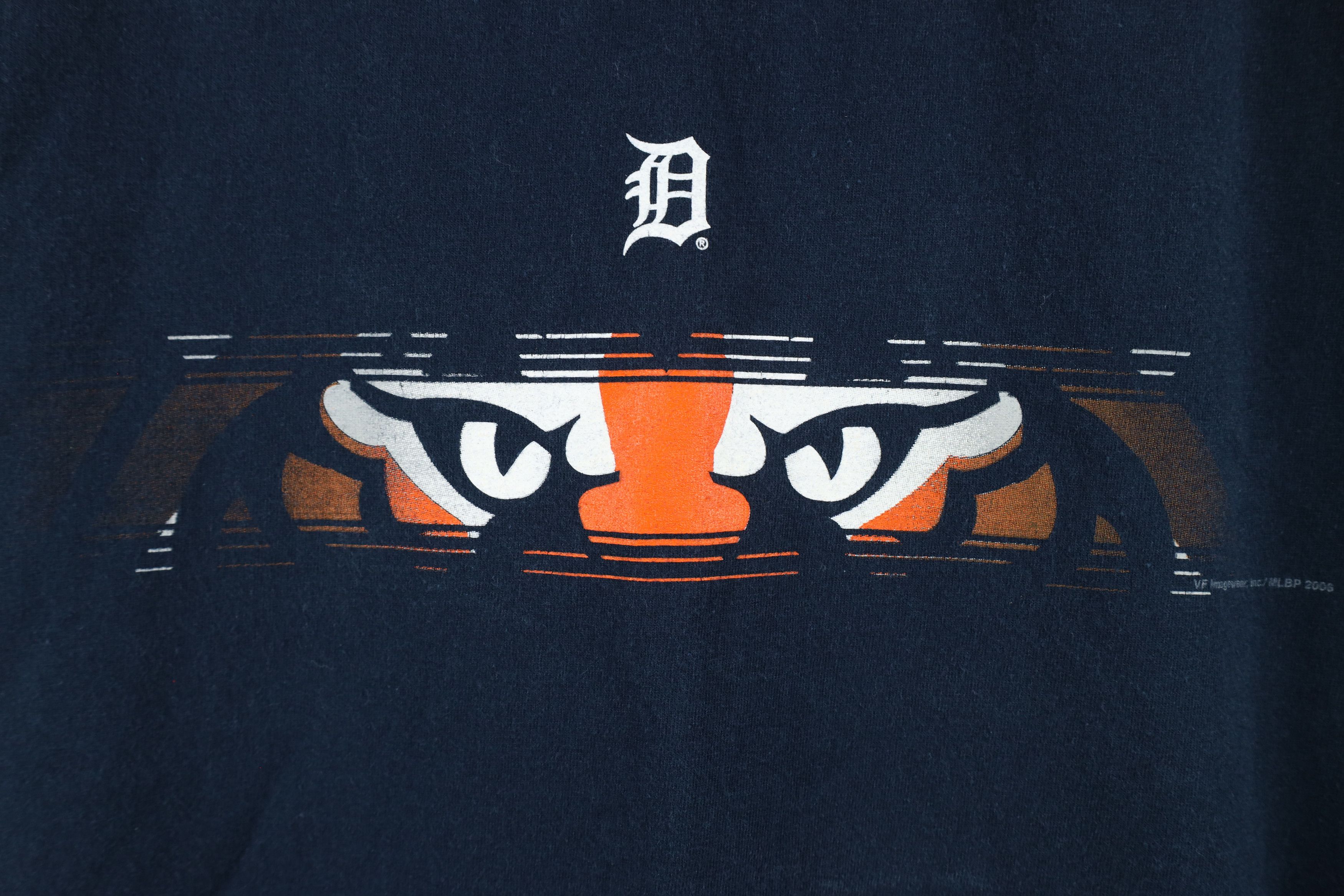 Vintage Vintage Y2K English D Detroit Tigers Baseball T-Shirt Blue Size US XXL / EU 58 / 5 - 4 Thumbnail