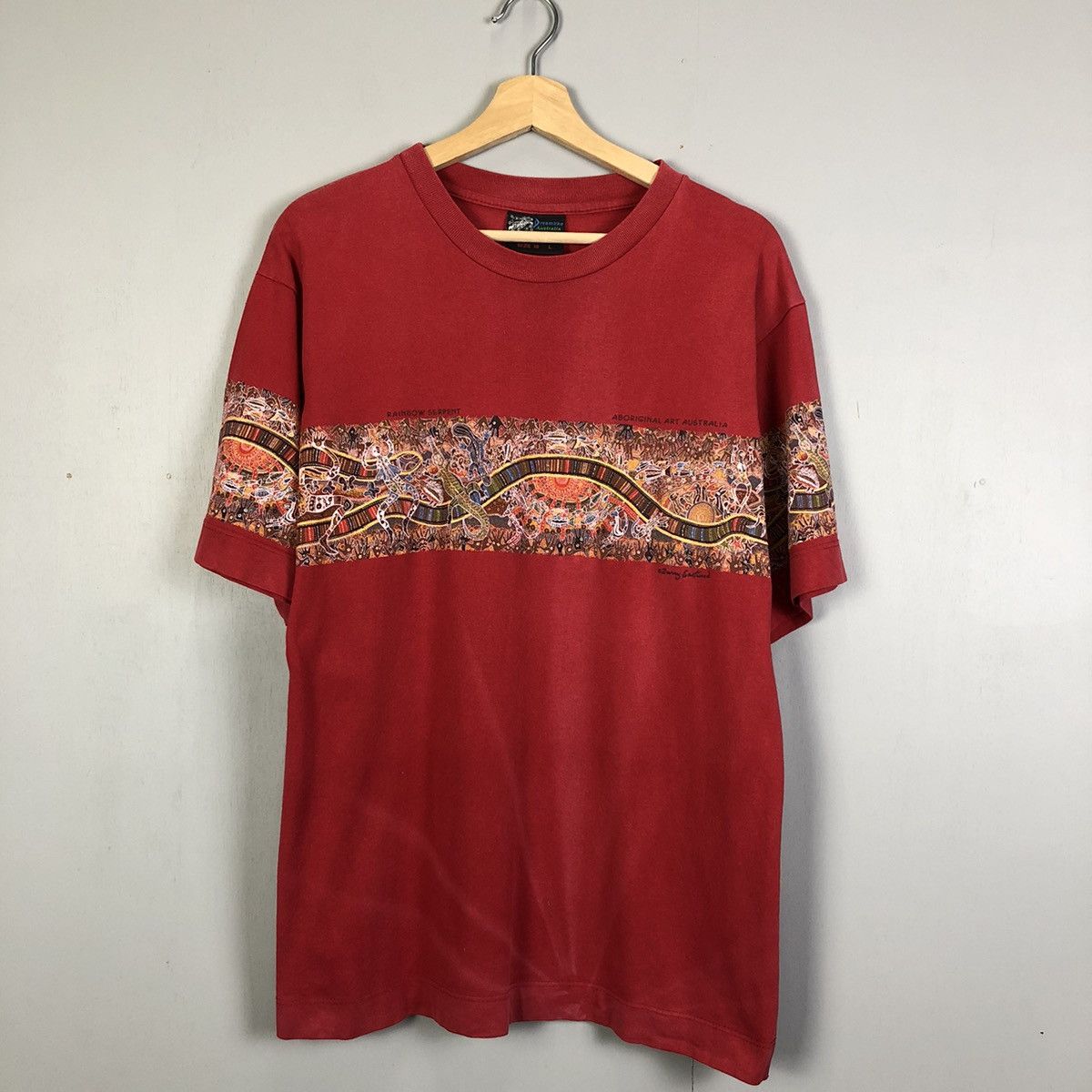 Vintage Faded Aboriginal Art Australia Tshirt