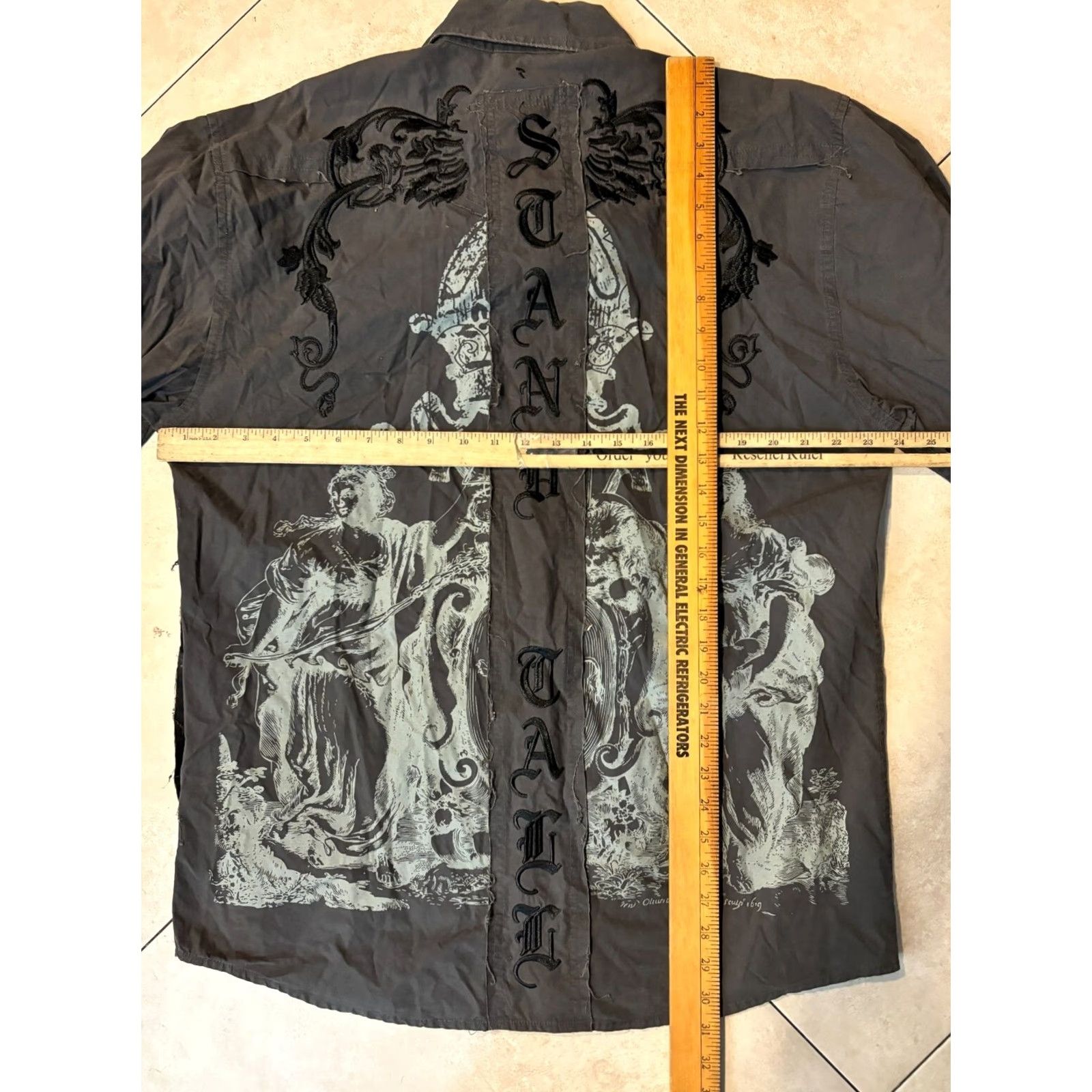 Roar Roar Shirt Signature Embroidered Long Sleeve Button Men's 2XL Gray 2317 Size US XXL / EU 58 / 5 - 8 Thumbnail
