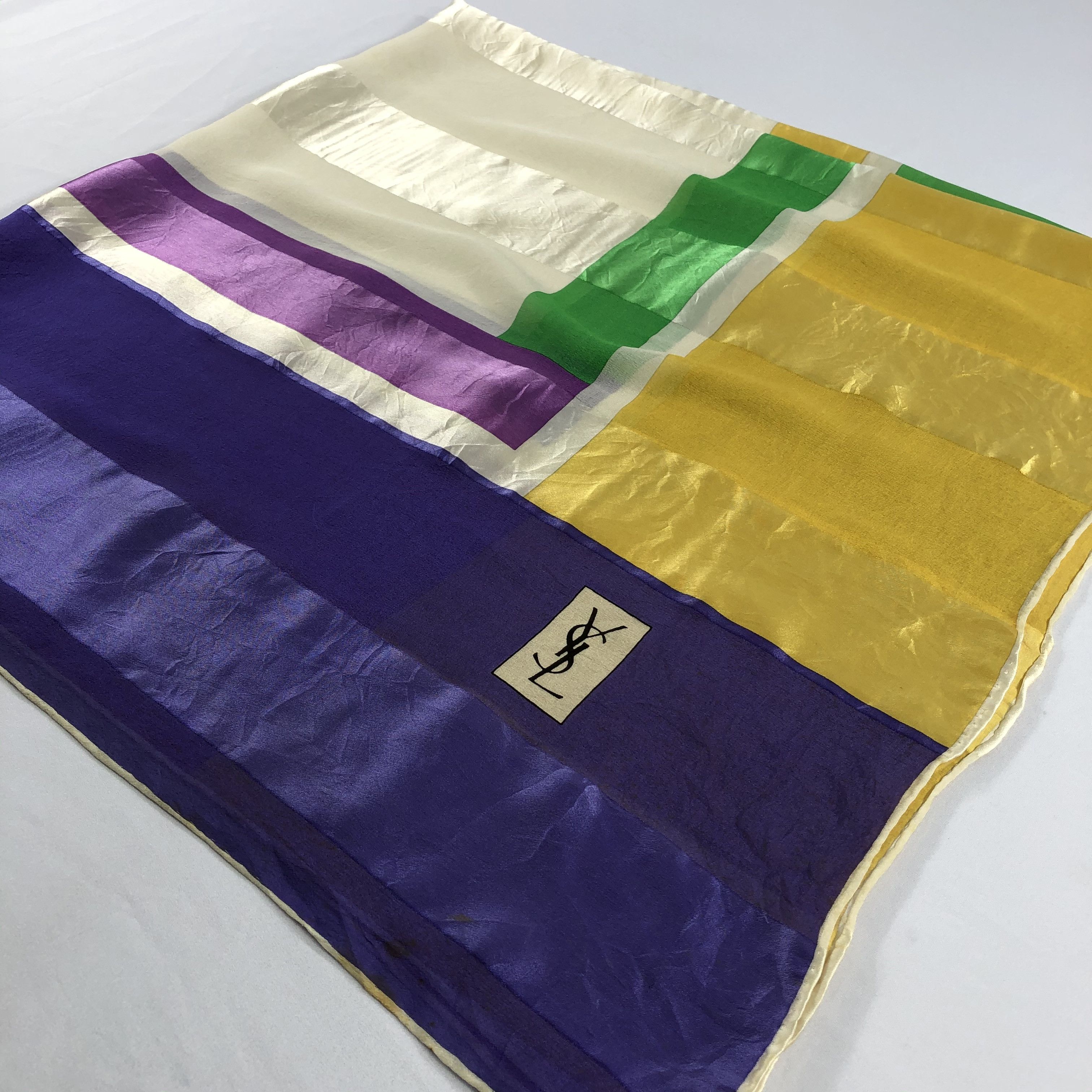 Vintage × Yves Saint Laurent Vintage Yves Saint Laurent Silk Scarf Size ONE SIZE - 6 Thumbnail