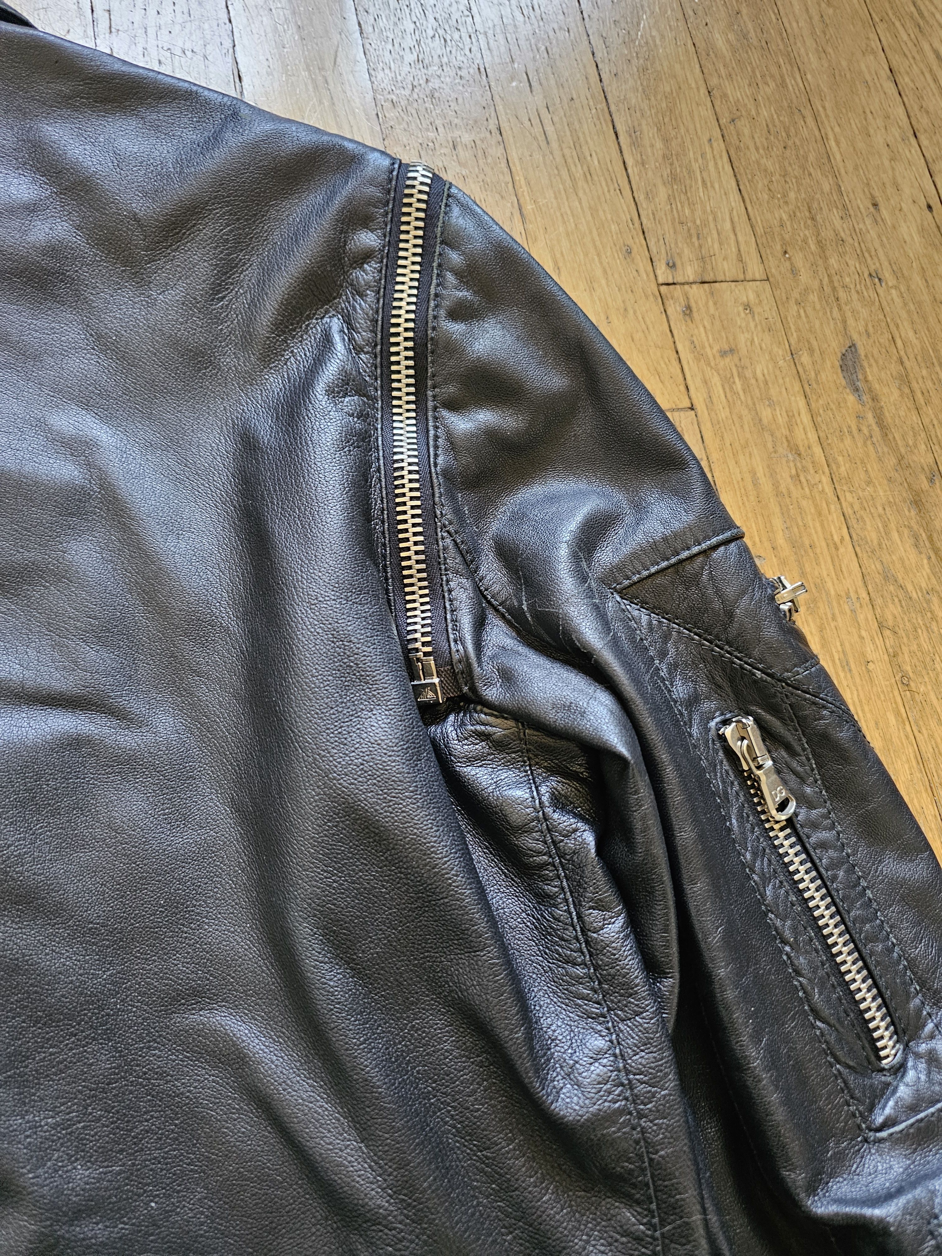 Dolce & Gabbana D&G 2002 Convertible Leather Moto Jacket Size US M / EU 48-50 / 2 - 13 Thumbnail