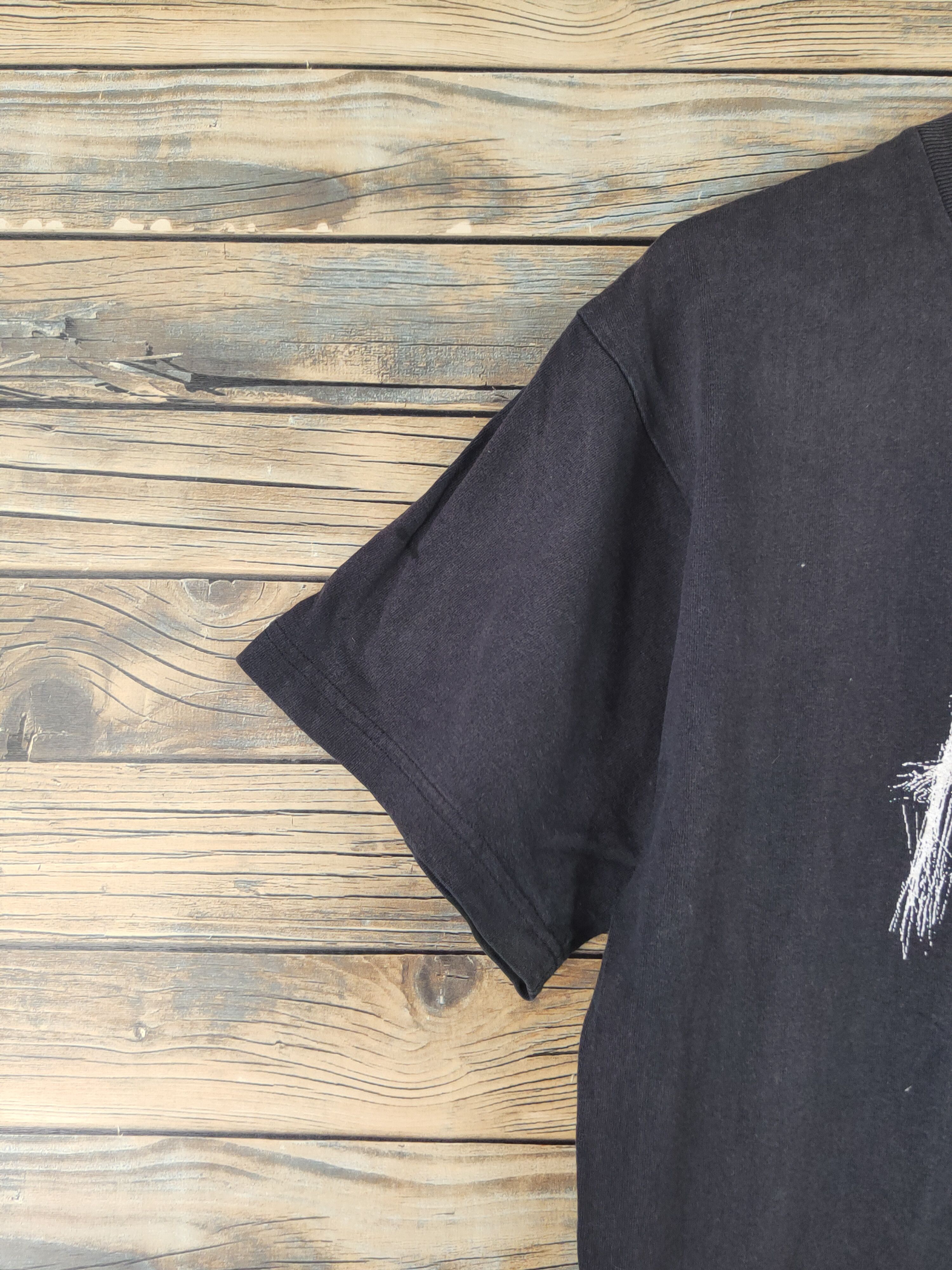 Japanese Brand × Vintage A.W.K Black Faded Short Sleeve T-shirts #632 Size US L / EU 52-54 / 3 - 4 Thumbnail
