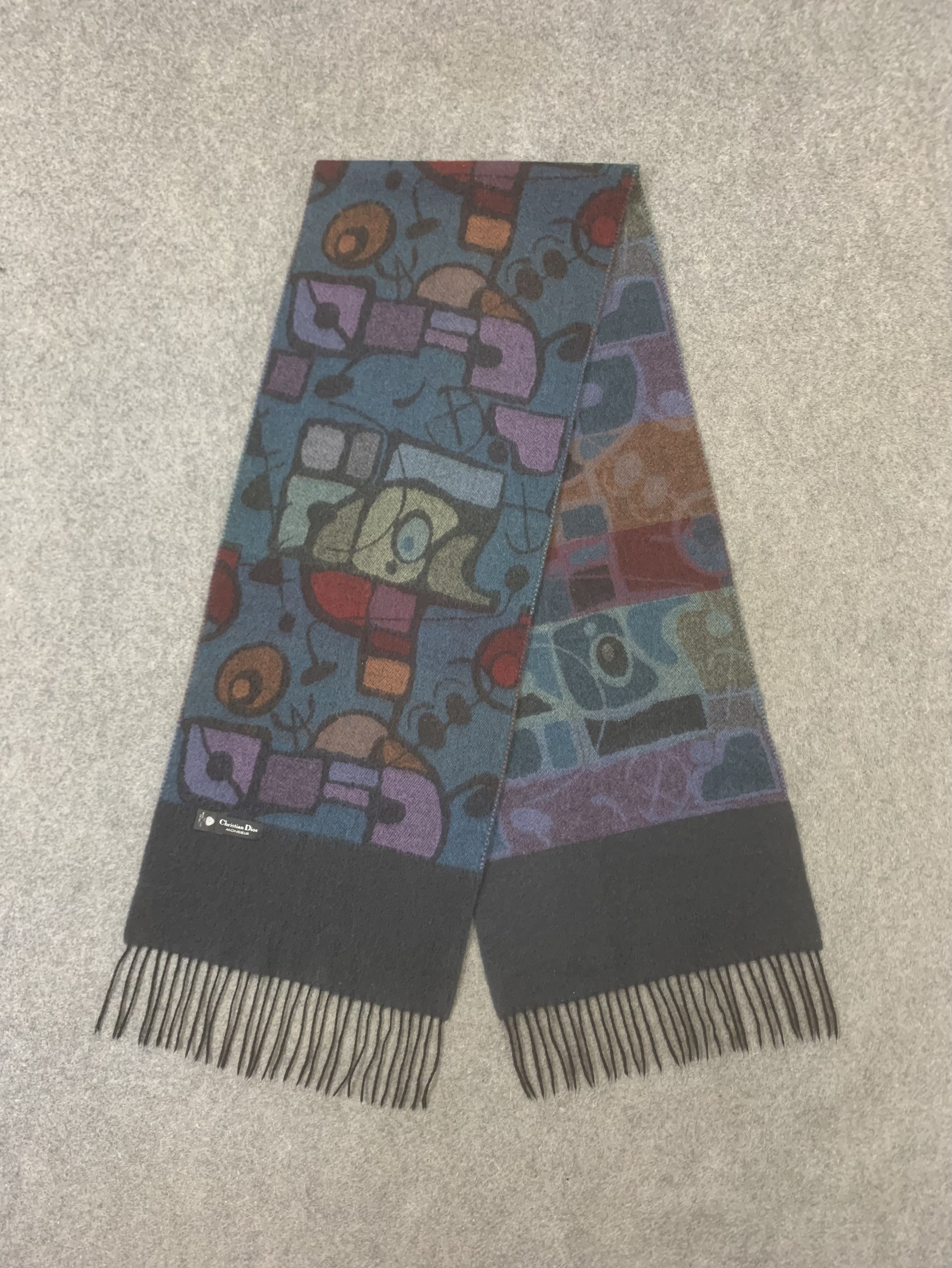 Christian Dior Monsieur Christian Dior Scarf Wool Muffler Neck Wrap BL9266 Size ONE SIZE - 4 Thumbnail