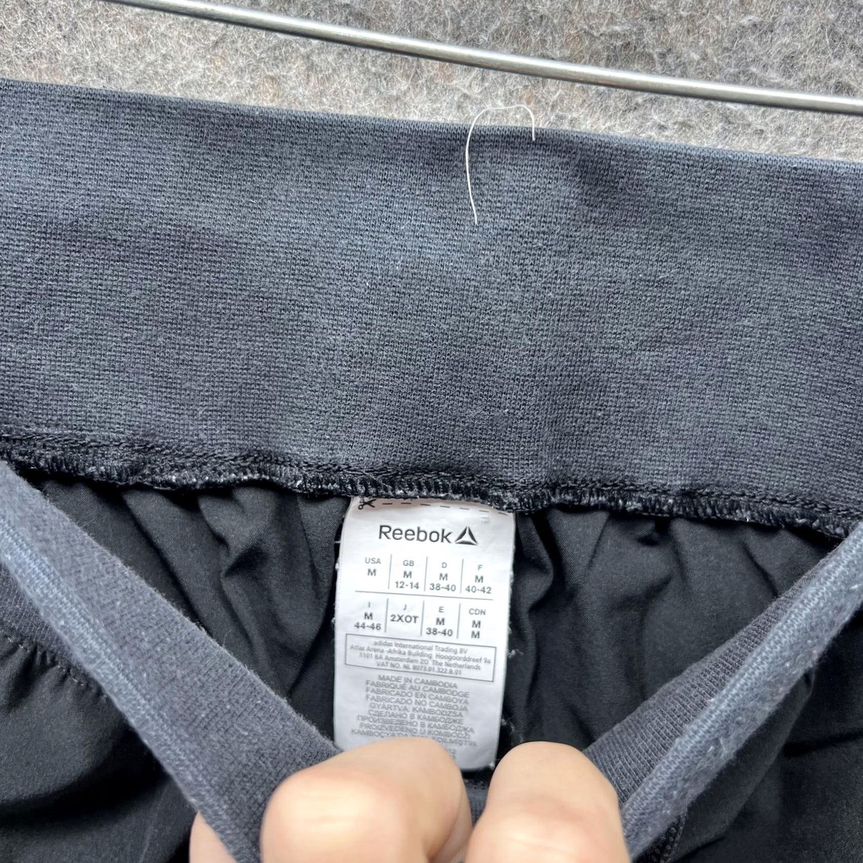 Reebok Reebok Jogger Pants Womens Medium Black Athletic Training Cuffed Ankle BR2761 Size 32" / US 10 / IT 46 - 6 Thumbnail