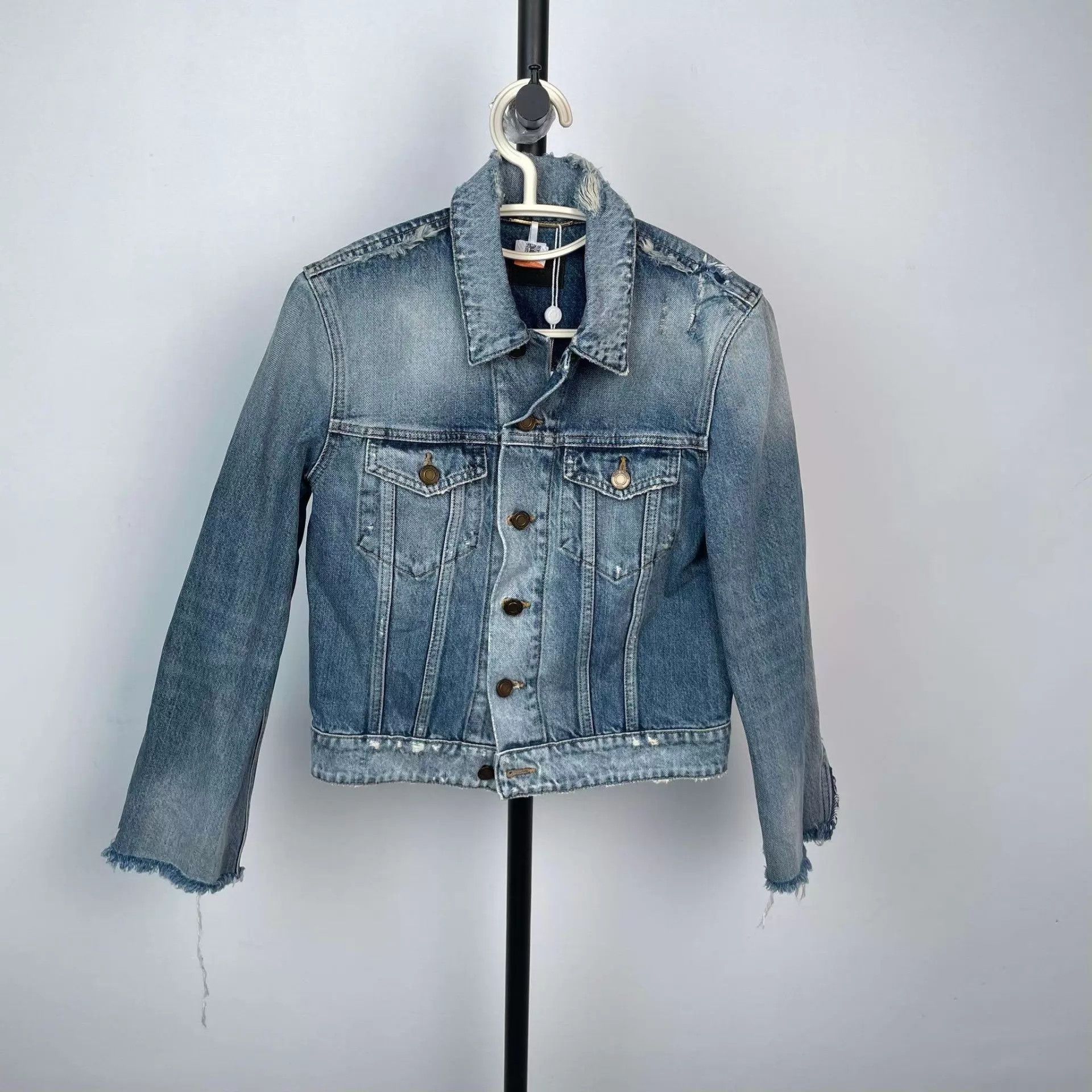Saint Laurent Paris YSL Blue Denim Jacket S Size S / US 4 / IT 40 - 1 Thumbnail
