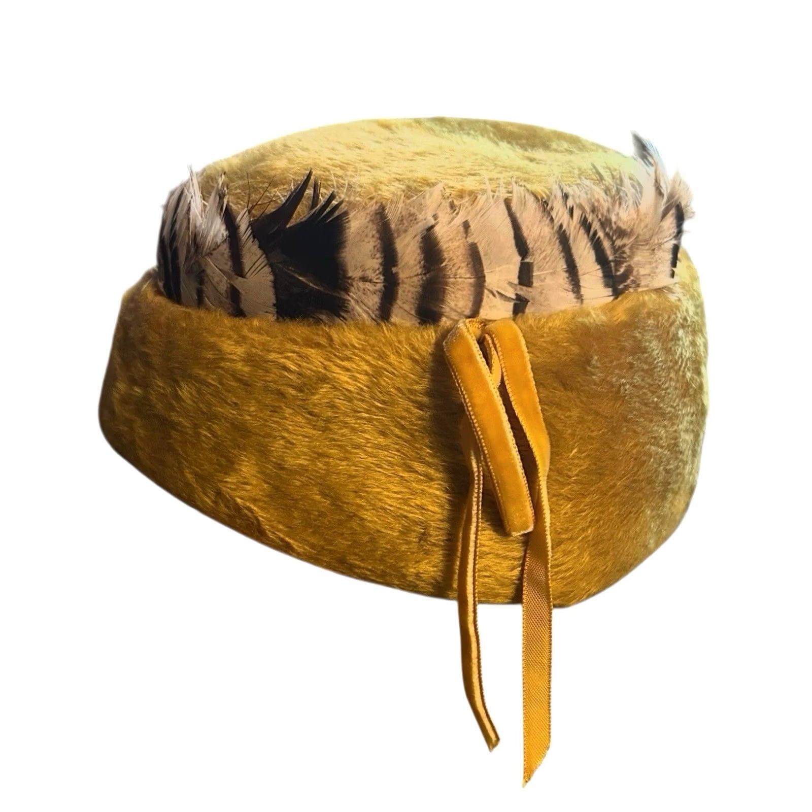 New Era VINTAGE New Era Women's Church Hat Yellow Feathers Made In Italy Size ONE SIZE - 6 Thumbnail