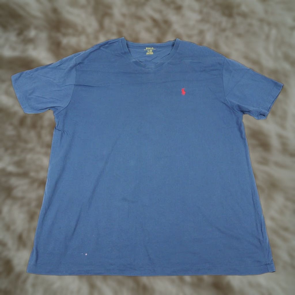 Polo Ralph Lauren Polo Ralph Lauren T-Shirt Blue Short Sleeve Adult Large Crew Neck Solid Polo Pony Shirt Mens/Unisex Size US L / EU 52-54 / 3 - 1 Thumbnail