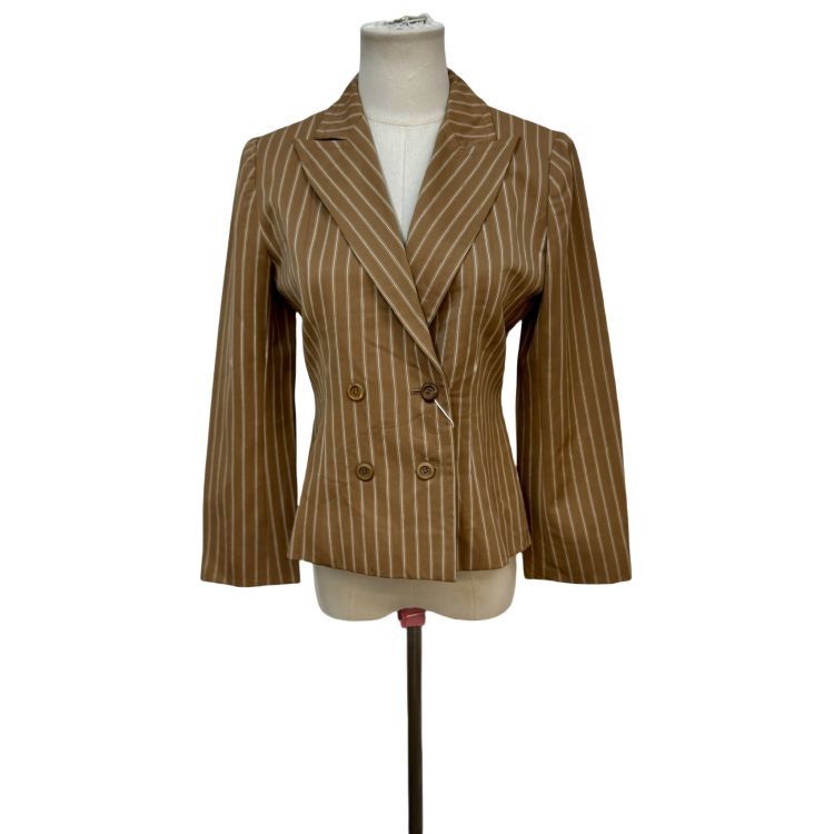 Dior Christian Dior Striped Blazer Size 9 Size S / US 4 / IT 40 - 1 Thumbnail