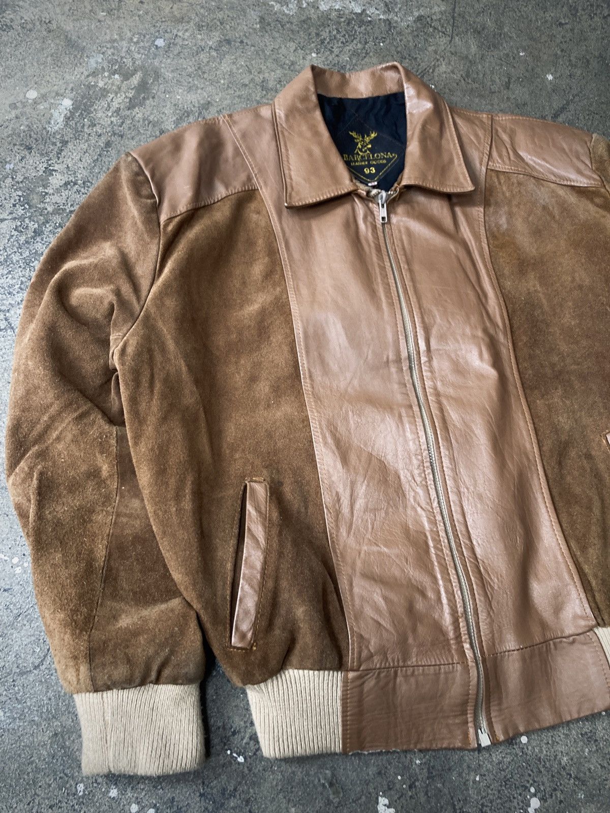 Cowboy Equipment × Vintage Vintage 90s Western 2-Tone Leather Jacket Size US L / EU 52-54 / 3 - 2 Thumbnail