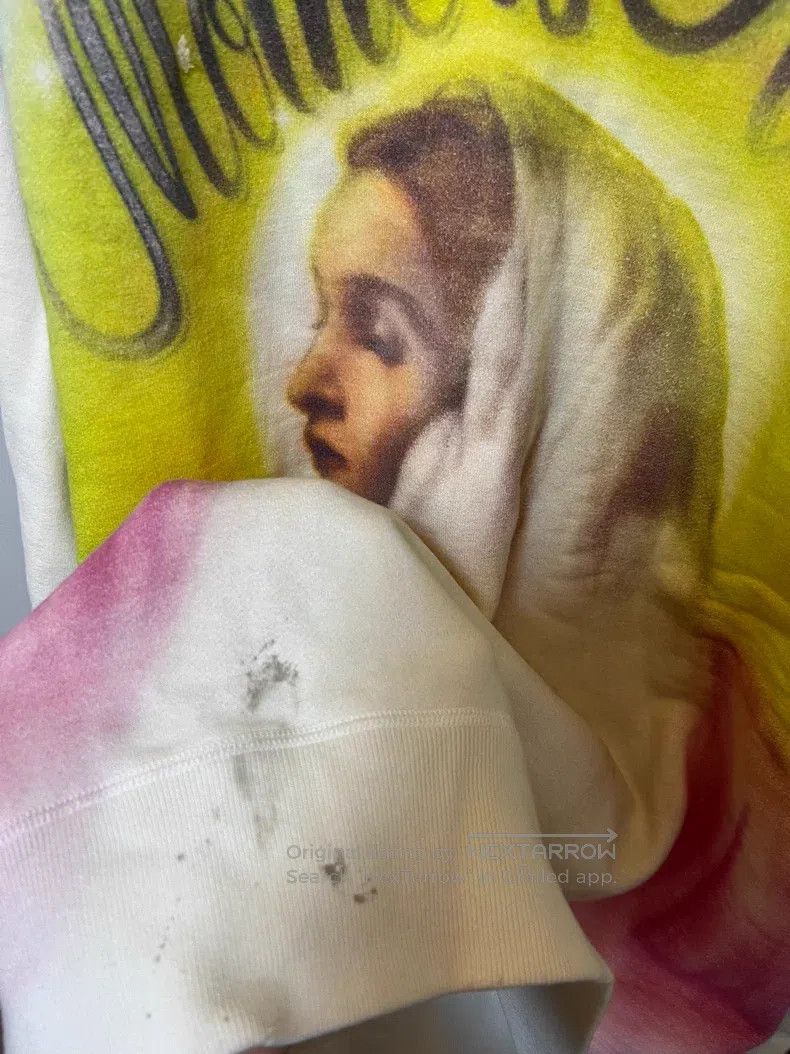 Le Mont Saint Michel Saint Michael St. Michael Our Lady Painted Hoodie Size XL / US 12-14 / IT 48-50 - 6 Thumbnail