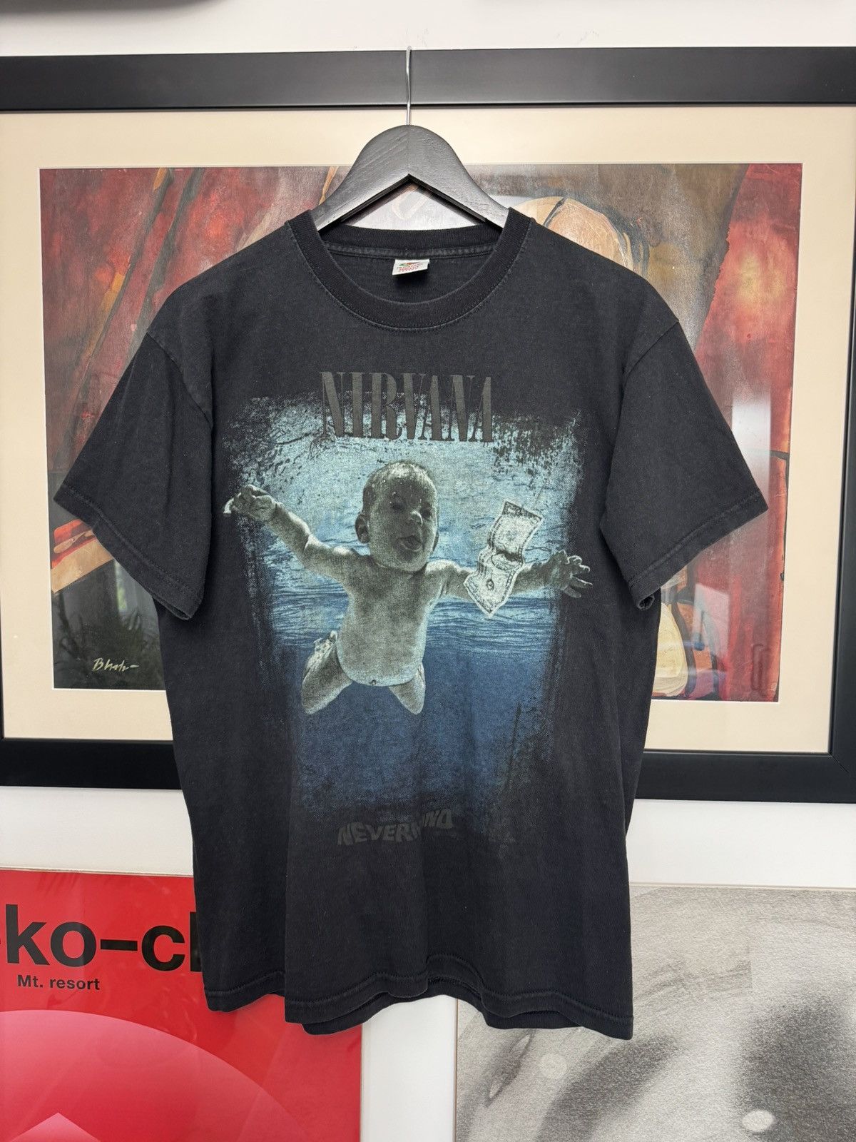 Vintage Nirvana Nevermind Band Tee Grunge Rock Cover Print