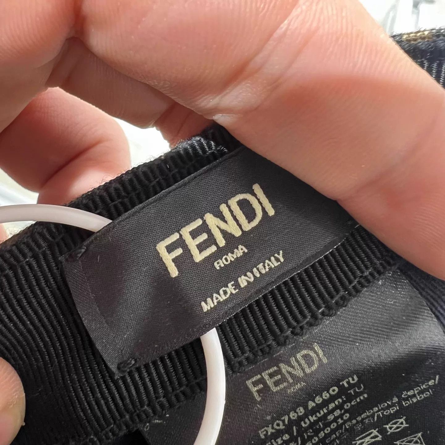 Fendi FENDI Monogram Print Cap Mint 58cm Size ONE SIZE - 5 Thumbnail