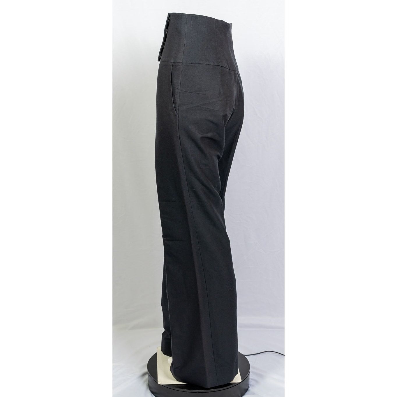 Monique Lhuillier Monique Lhuillier High Waist Wide Leg Noir slacks sz 2 NWOT Size 26" / US 2 / IT 38 - 3 Thumbnail