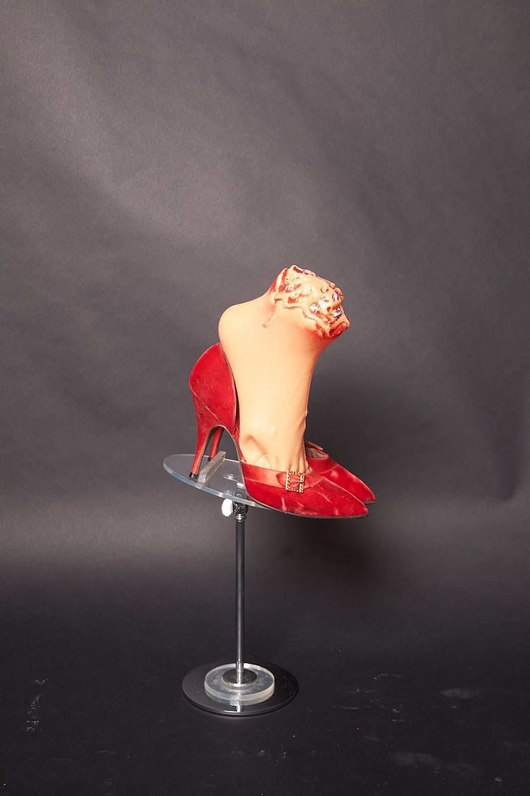 image of Vintage 1950S Red Velvet And Satin Pumps Heels Shoes, Women's (Size 4)