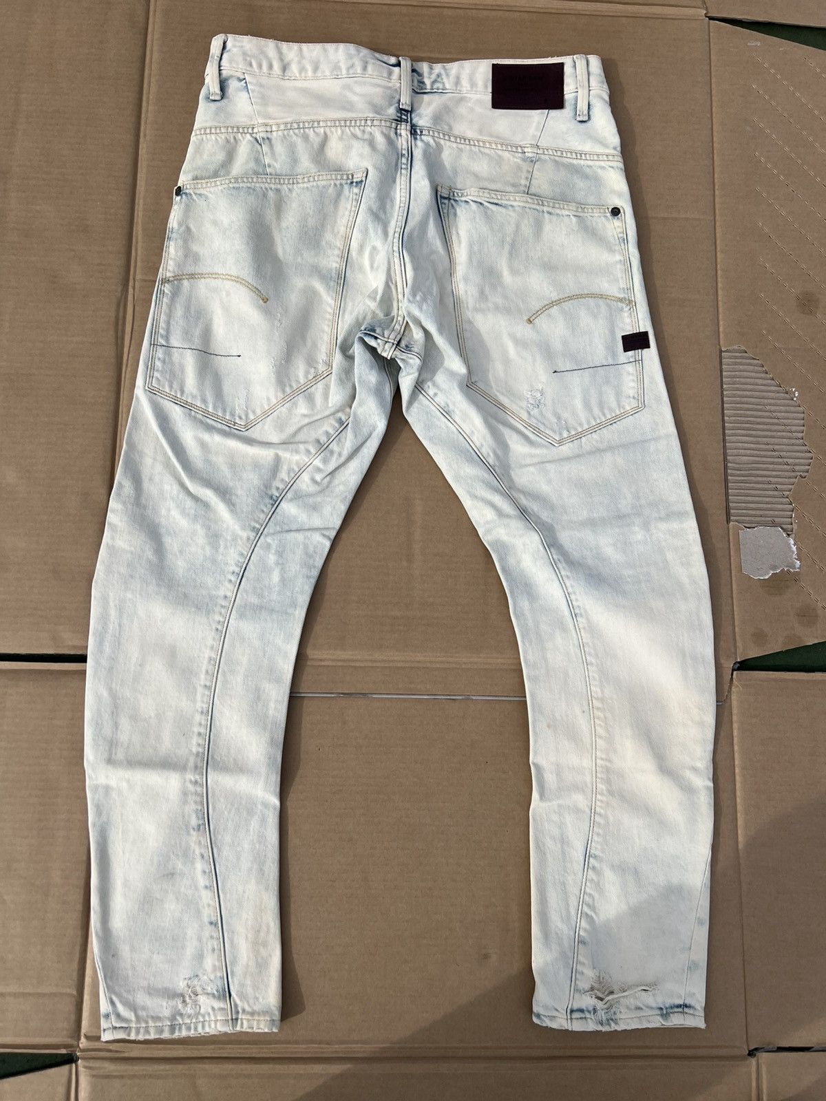 G-Star G Star Raw Denim Washed Jeans Size US 33 - 2 Thumbnail