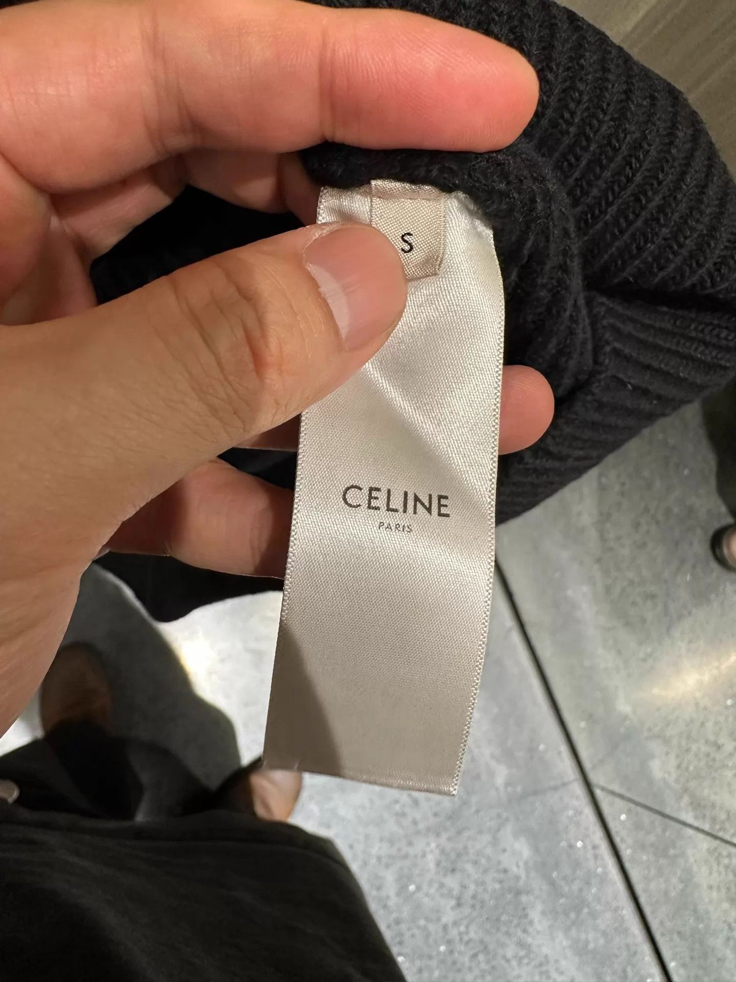 Celine CELINE Black Logo Knit Sweater S 98 New Oversized Size S / US 4 / IT 40 - 3 Thumbnail