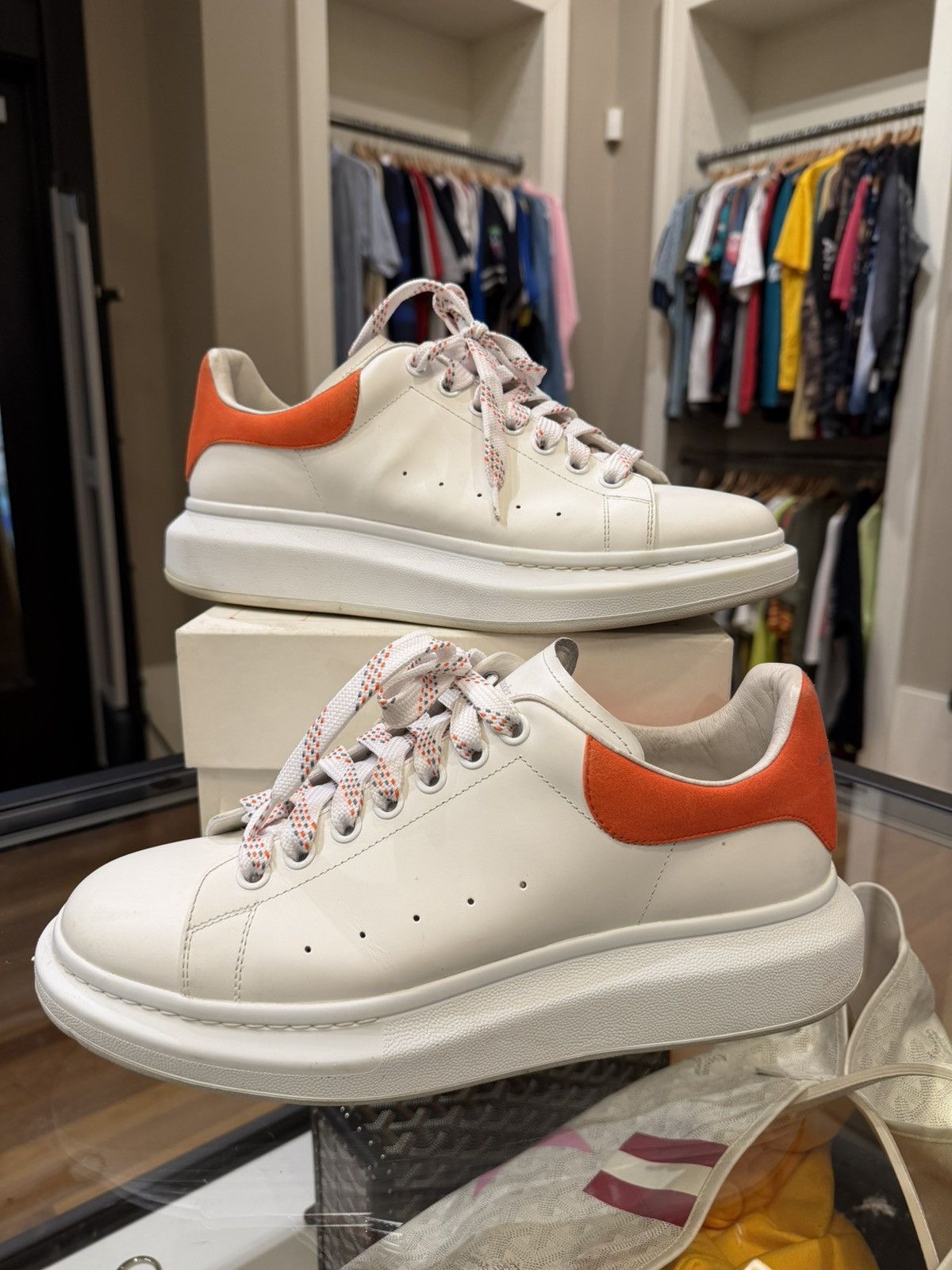 Alexander McQueen Alexander McQueen Oversized Sneaker - Warm Orange Heel Size US 11 / EU 44 - 3 Thumbnail