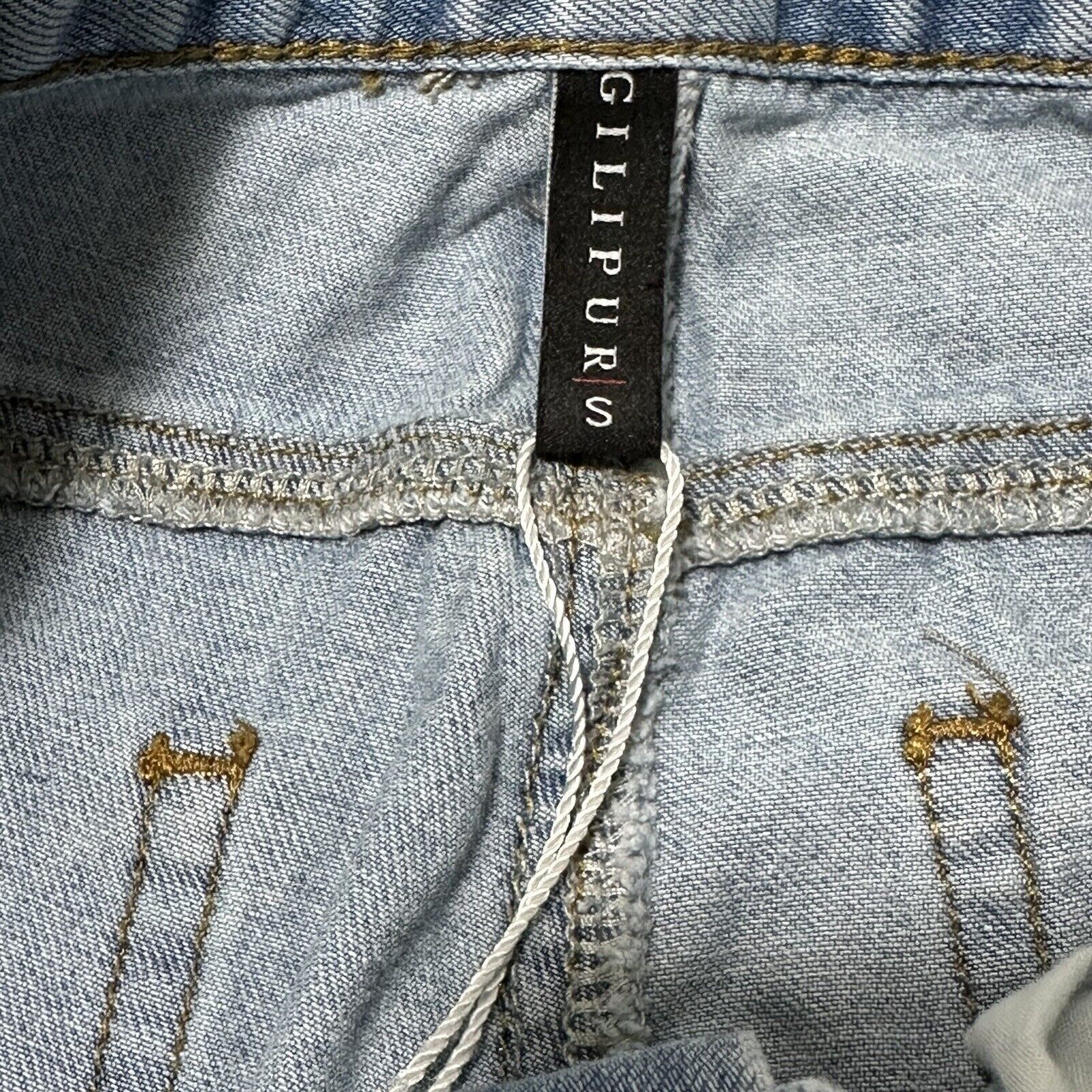 Other Gilipur Small (26x29) High Rise Straight Skull Jeans Blue Size 26" / US 2 / IT 38 - 5 Thumbnail