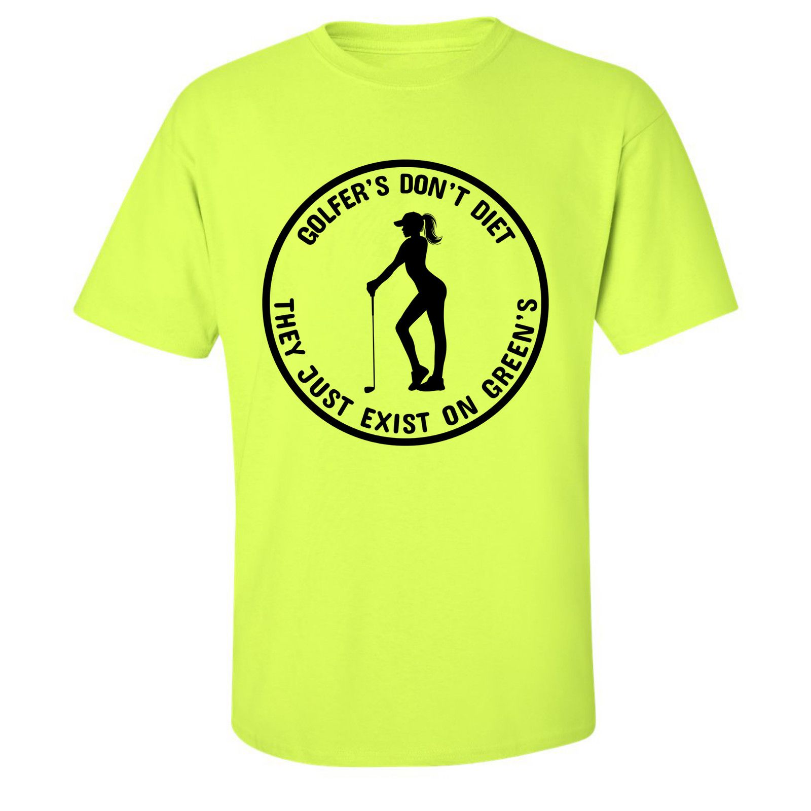 Gildan Golfers Don't Diet On Greens Funny Woman Golfer T-Shirt Size US XL / EU 56 / 4 - 12 Thumbnail