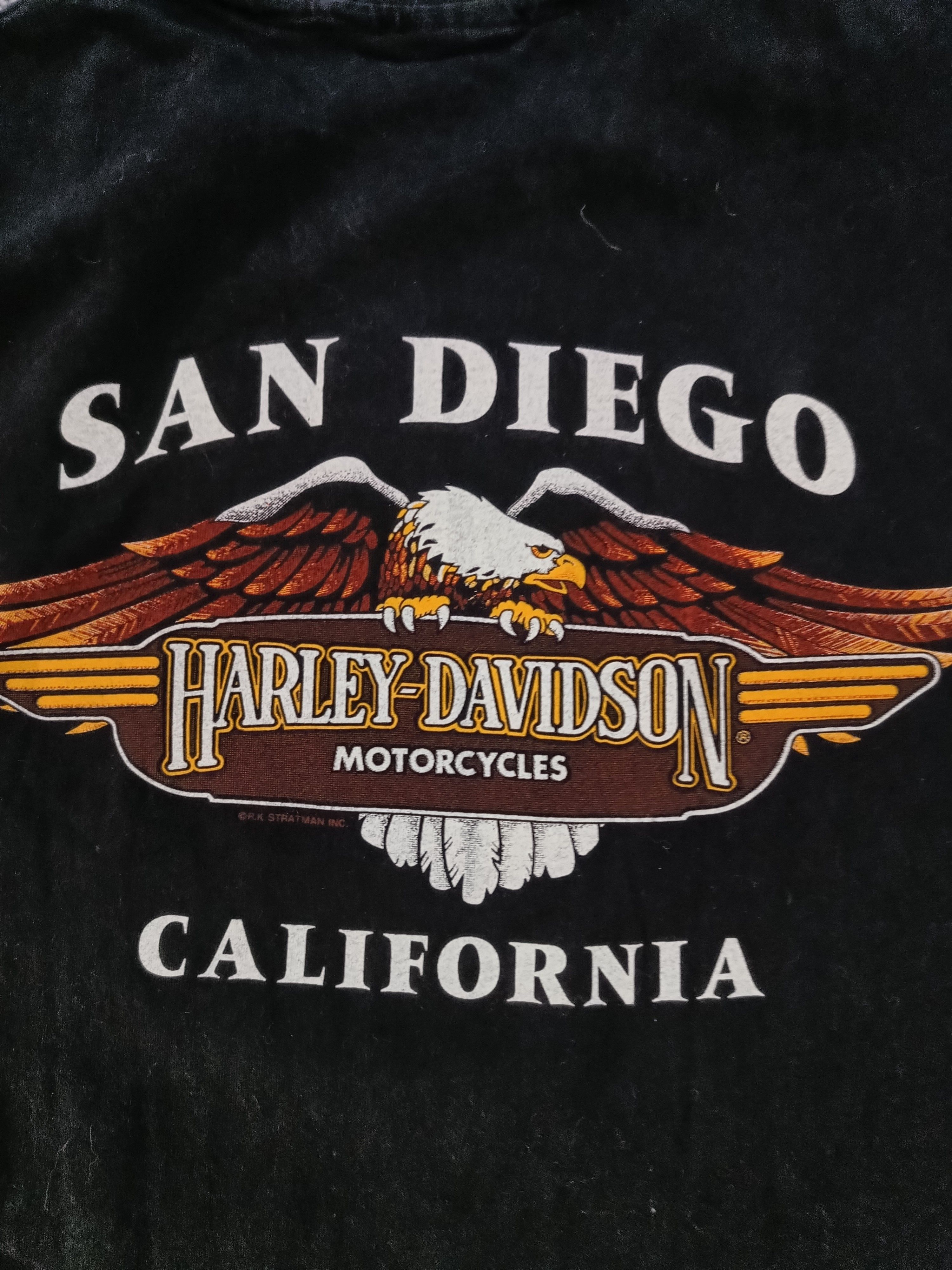 Harley Davidson × Vintage Vintage 1995 Harley Davidson San Diego California tee Size US M / EU 48-50 / 2 - 3 Thumbnail