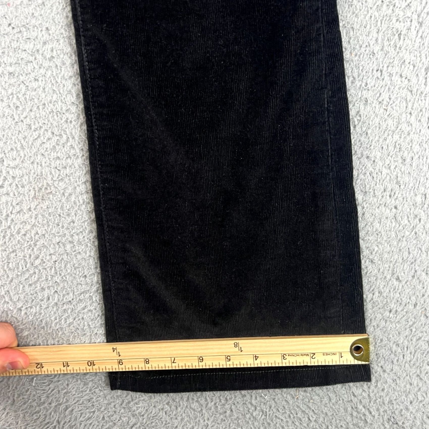 AG Jeans JAG Jeans Womens 8 Low Rise Bootcut Black Corduroy Pants Stretch Front Pockets Logo 30in Inseam Regular Rise Mid Vintage: No Womens Size 30" / US 8 / IT 44 - 2 Thumbnail
