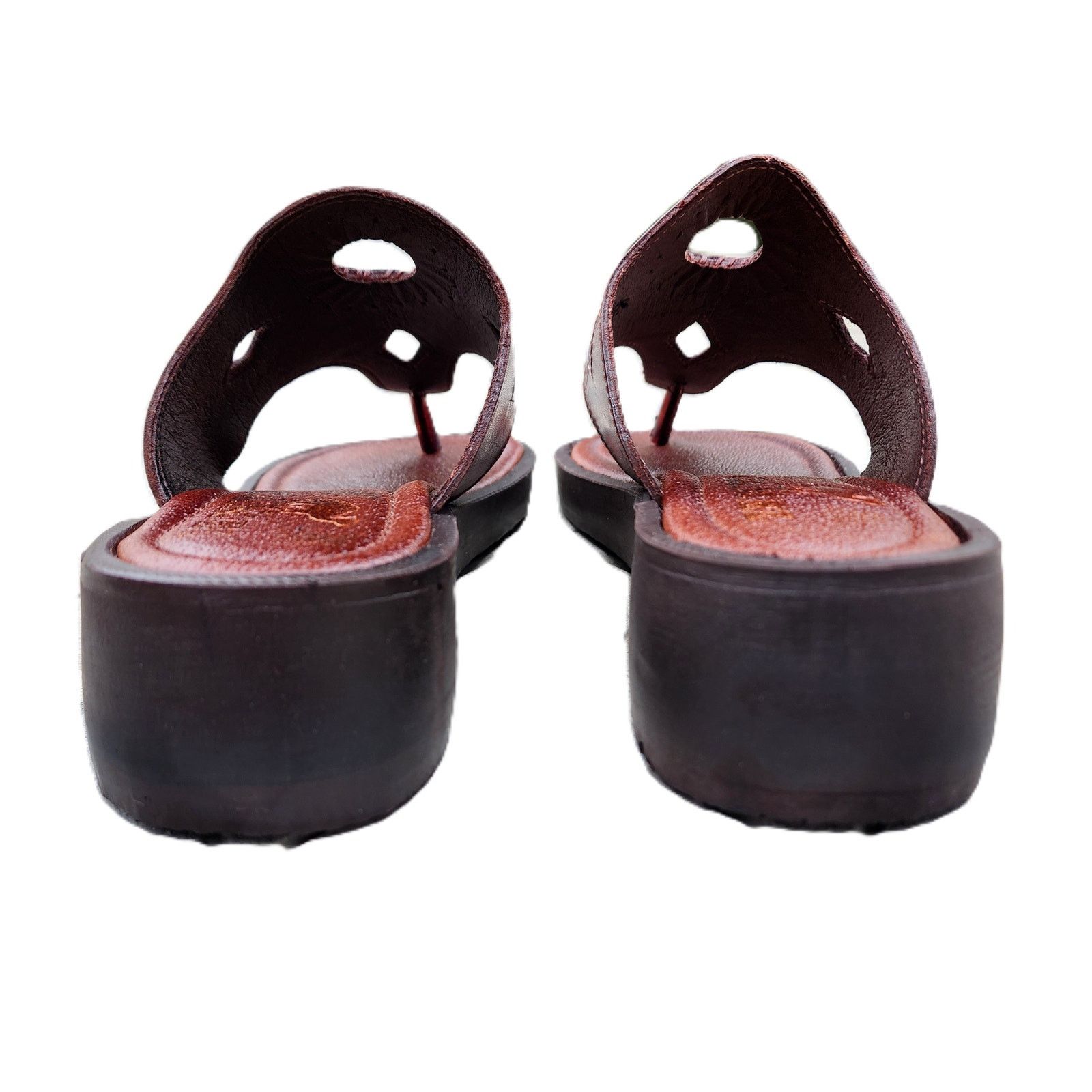 Camel Cleopatra Leather Thong Platform Ancient Egyptian Sandals Size US 6.5 / IT 36.5 - 5 Thumbnail