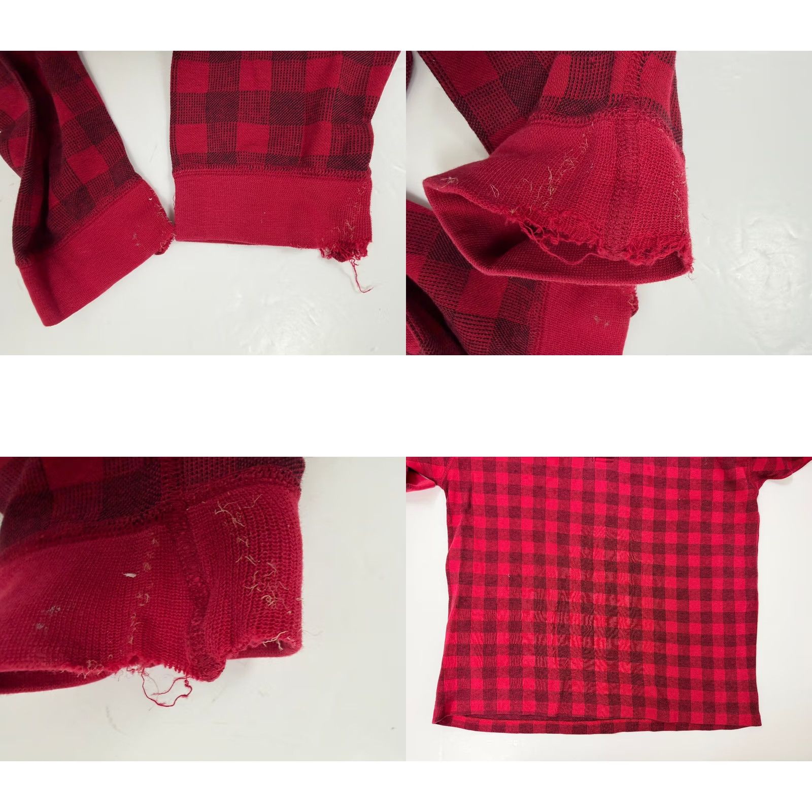 Eddie Bauer Vintage Eddie Bauer Henley Shirt Men M Red Check 90s Outdoors Cotton Knit Size US M / EU 48-50 / 2 - 9 Thumbnail