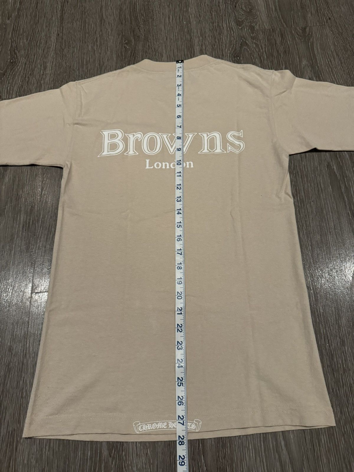 Chrome Hearts Chrome Hearts x Browns London Cream Beige Tee Small Size US S / EU 44-46 / 1 - 12 Thumbnail
