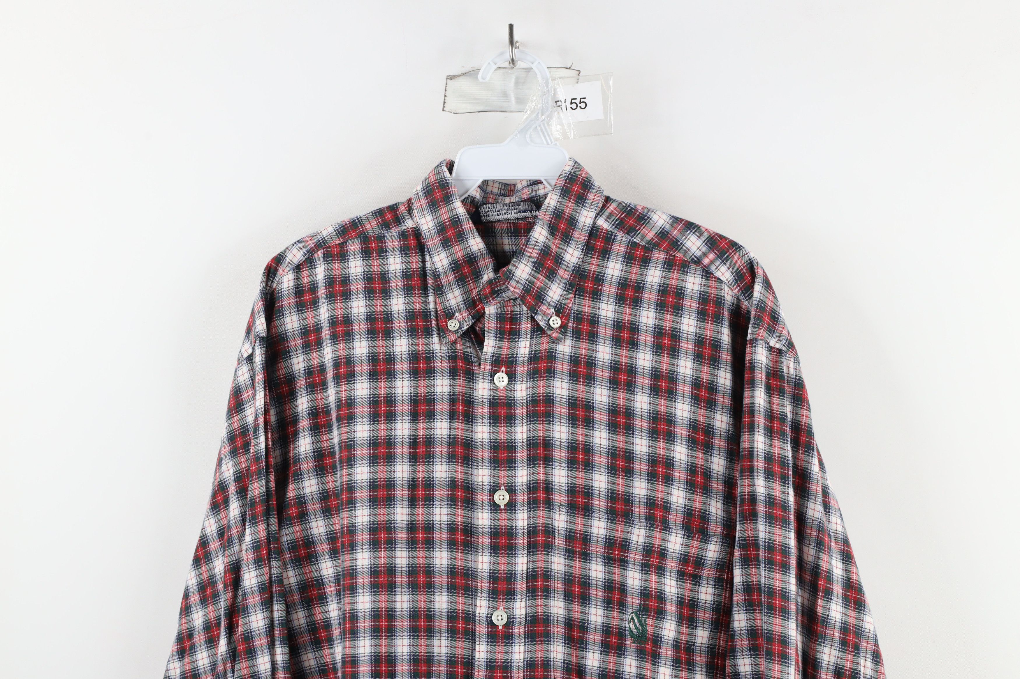 Nautica × Vintage Vintage 90s Nautica Flannel Collared Button Down Shirt Size US M / EU 48-50 / 2 - 2 Thumbnail