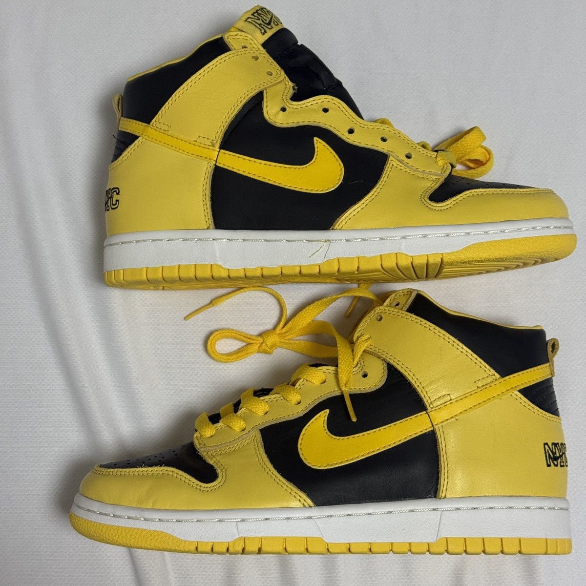 Nike 1999 NIKE DUNK HIGH LE NYC NEW YORK CITY GOLDENROD Size US 8 / EU 41 - 5 Thumbnail