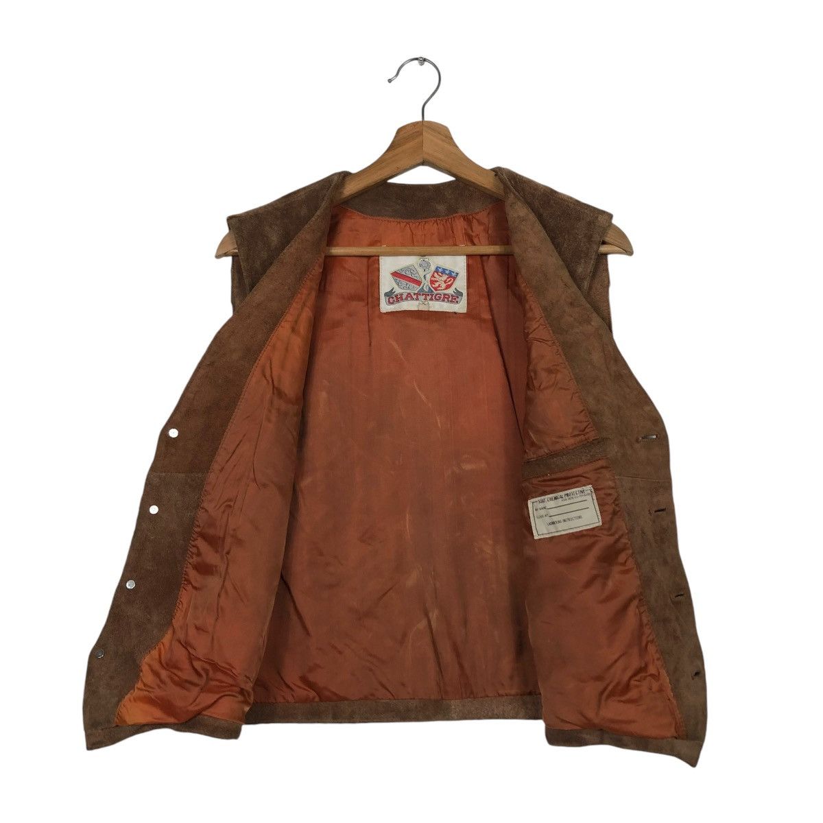 Japanese Brand 🔥VINTAGE VEST GENUINE LEATHER COWBOY DESIGN CHATTIGRE Size US M / EU 48-50 / 2 - 15 Thumbnail