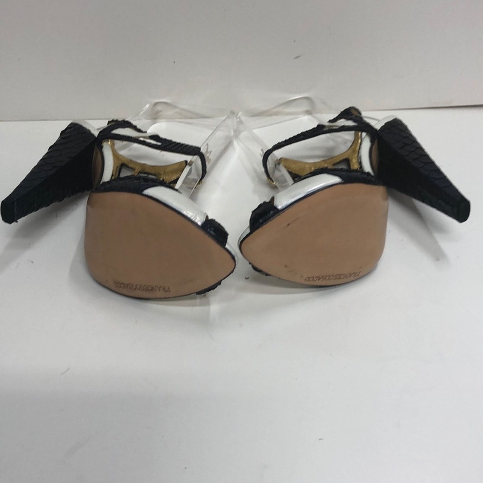 & Other Stories Francesco Sacco Made in Italy White Leather wSnake Size US 7 / IT 37 - 5 Thumbnail