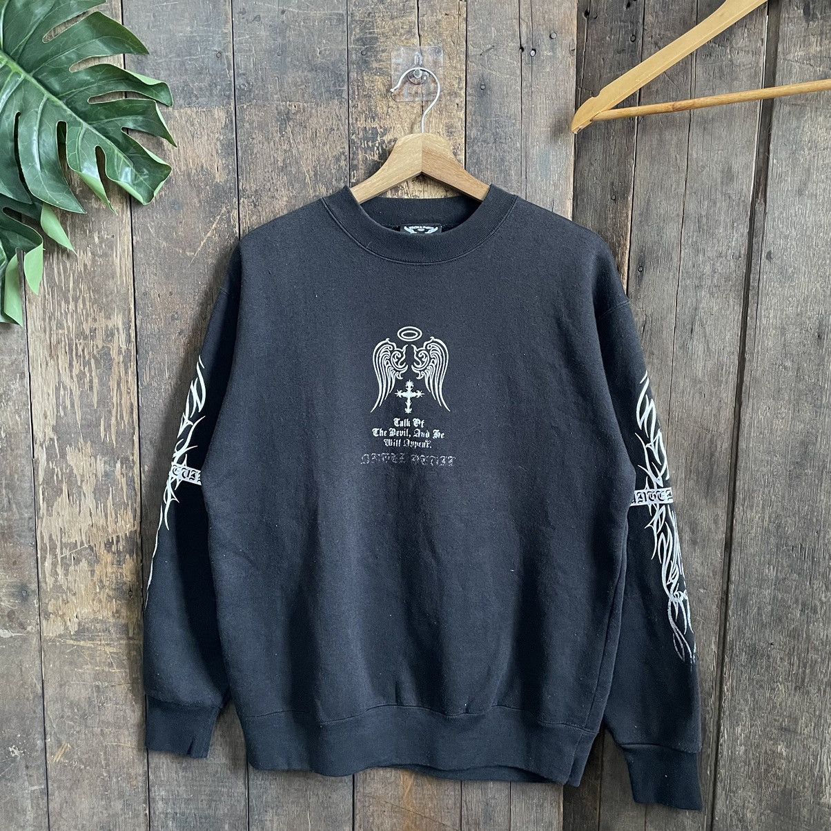 Japanese Brand × Vintage vintage angel devil tribal crewneck Size US M / EU 48-50 / 2 - 1 Thumbnail