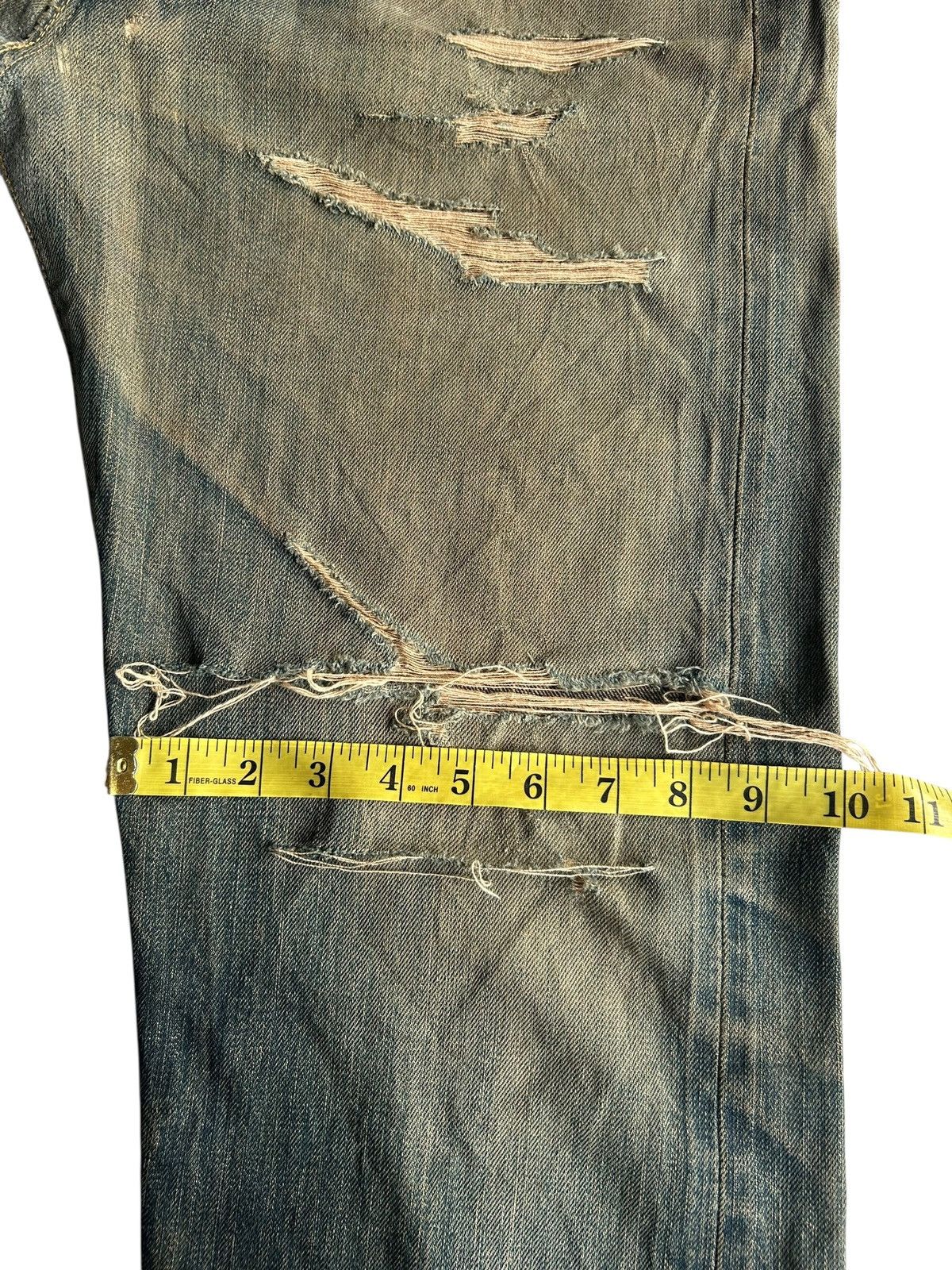 Kapital Thrashed Vintage Sugar Cane Selvedge Denim Jeans Grunge Size US 34 / EU 50 - 23 Thumbnail