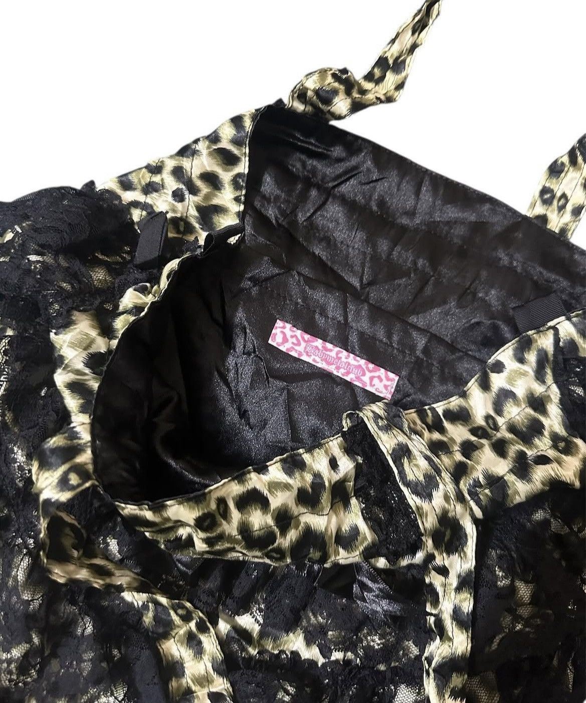 Japanese Brand Babymetalclub gyaru leopard lace mini bag🐆 Size ONE SIZE - 4 Thumbnail