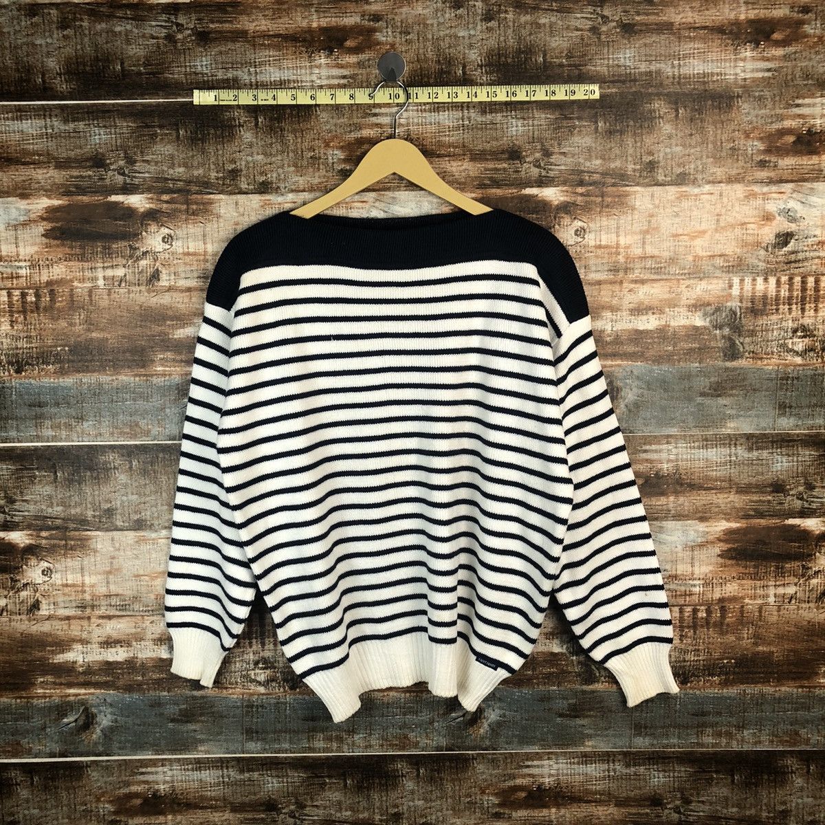 Saint James Stripe White Knitwear #A1867