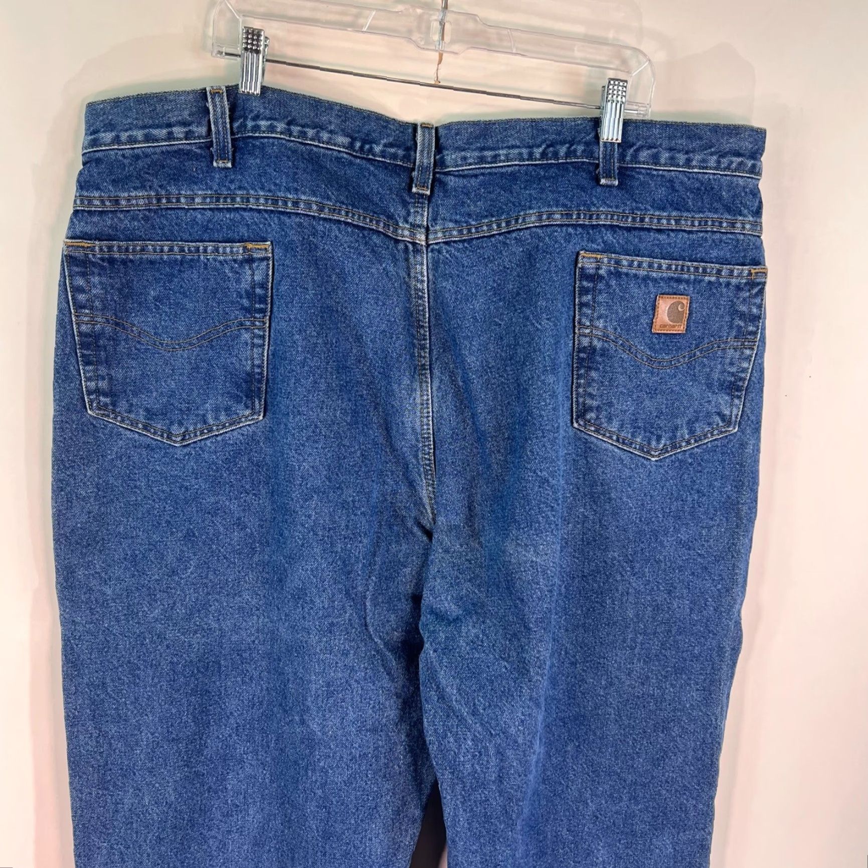 Carhartt Carhartt Jeans Mens Lined Blue 46 x 30 Relaxed Fit Straight Leg Denim Color Blue Brand Carhartt Size 46 Inseam 30 in USA Theme Grunge Logo USA Size US 30 / EU 46 - 4 Thumbnail