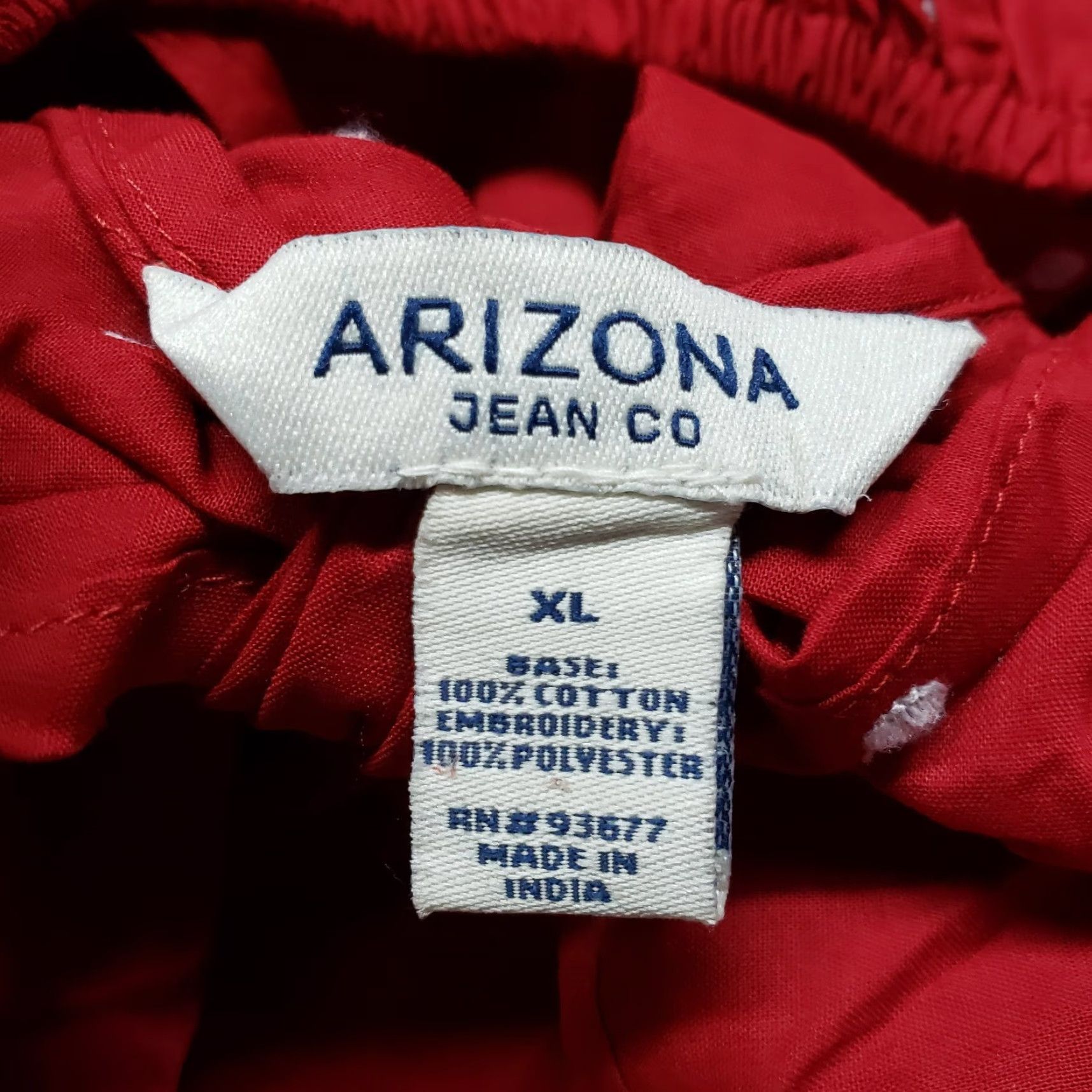 Vintage Arizona Jean Co Tank Womens XL Red Floral White Polka Dot Cotton Sleeveless New Size 40" / US 18 - 7 Thumbnail